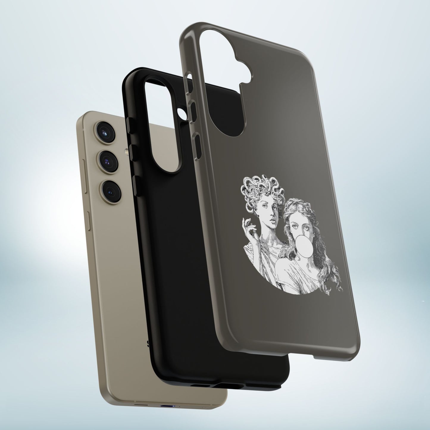 Athena and Medusa Phone Case, Greek Mythology Tough Cover, Gothic Art iPhone Samsung Pixel Case