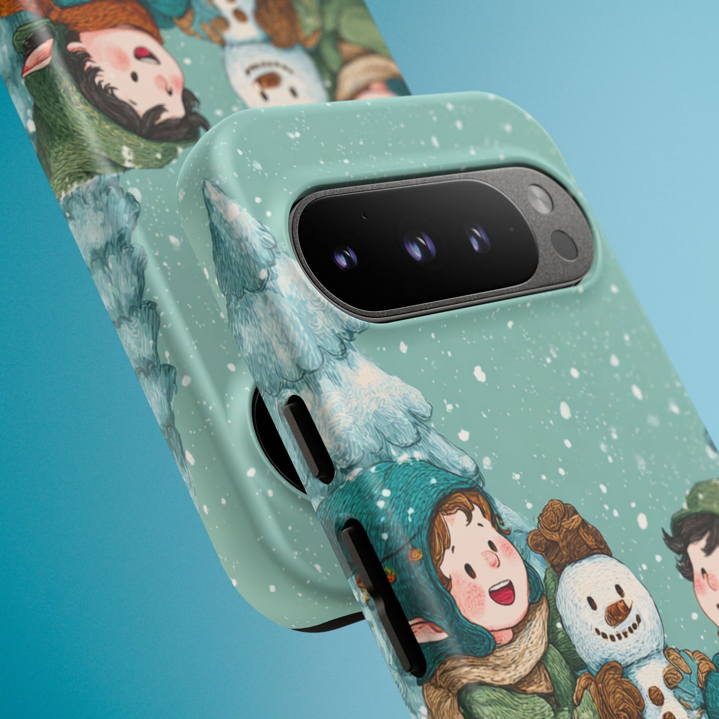 Elf Snowman Winter Phone Case Cute Holiday Cover for iPhone Samsung Pixel