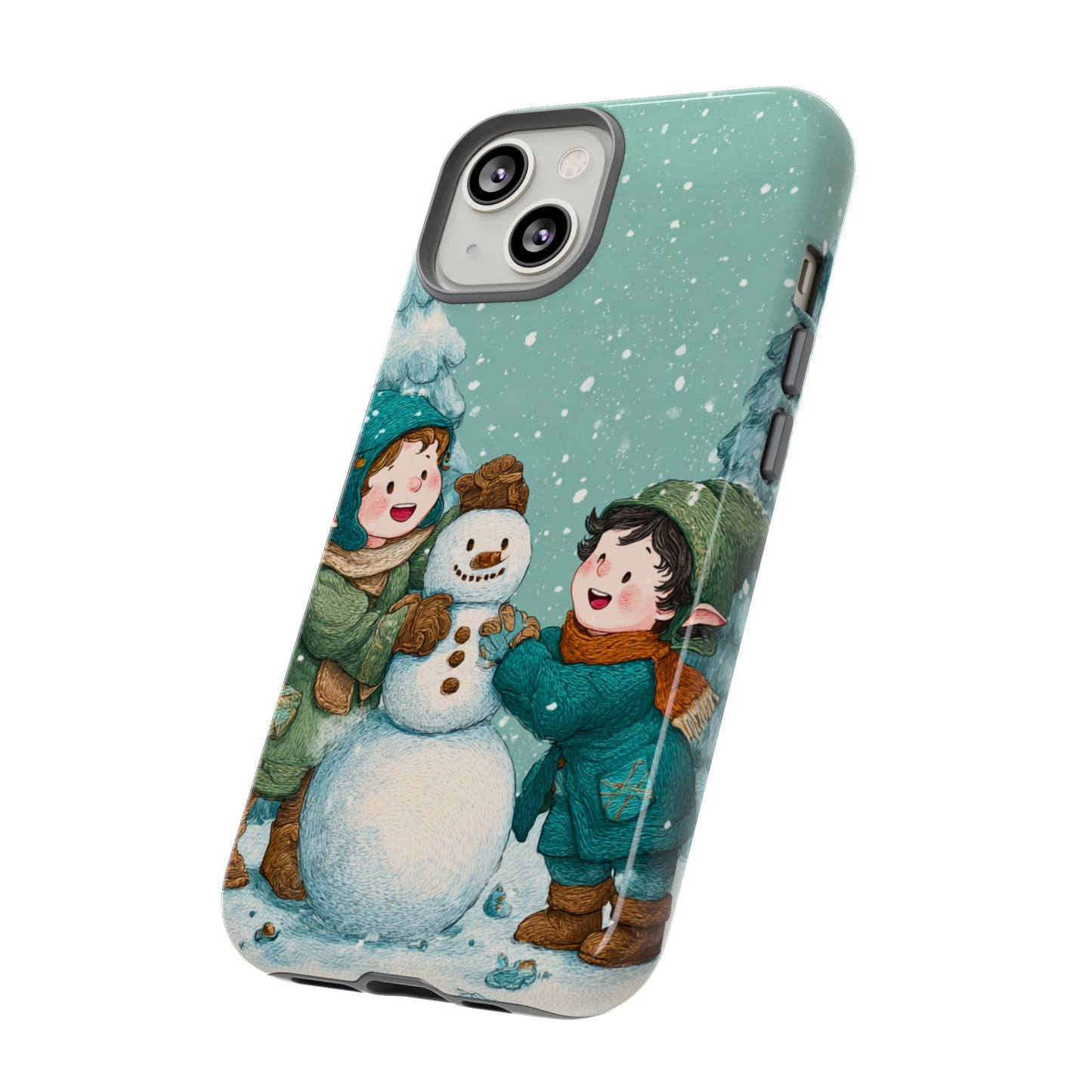 Elf Snowman Winter Phone Case Cute Holiday Cover for iPhone Samsung Pixel