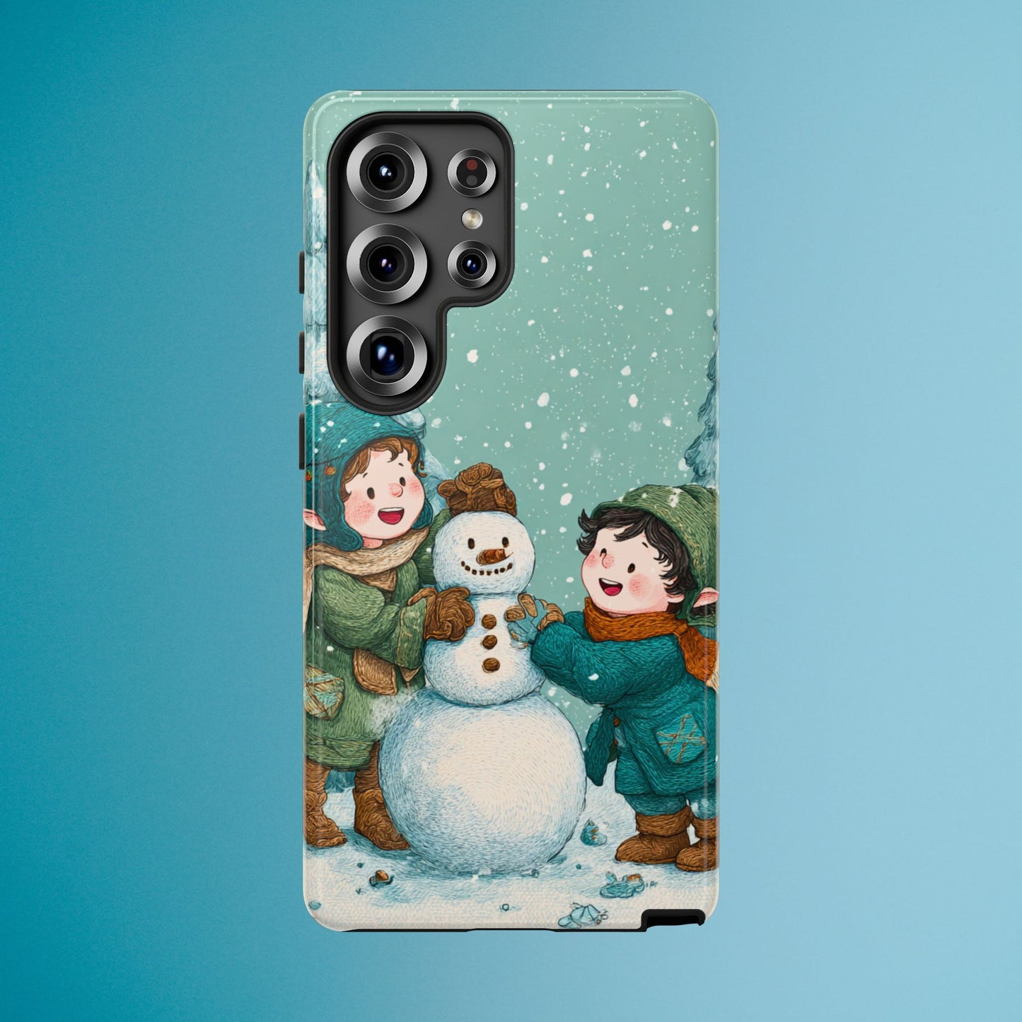 Elf Snowman Winter Phone Case Cute Holiday Cover for iPhone Samsung Pixel