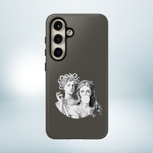 Athena and Medusa Phone Case, Greek Mythology Tough Cover, Gothic Art iPhone Samsung Pixel Case