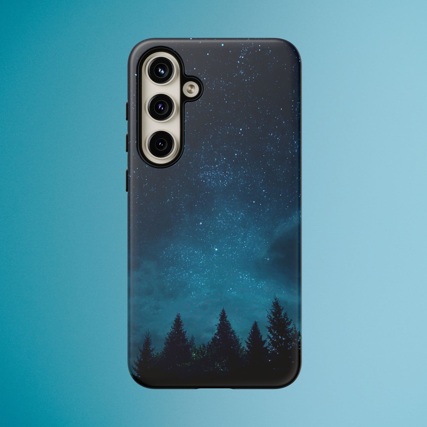 Dark Starry Night Phone Case - Winter Theme Phone Cover for iPhone, Pixel and Samsung Galaxy Models