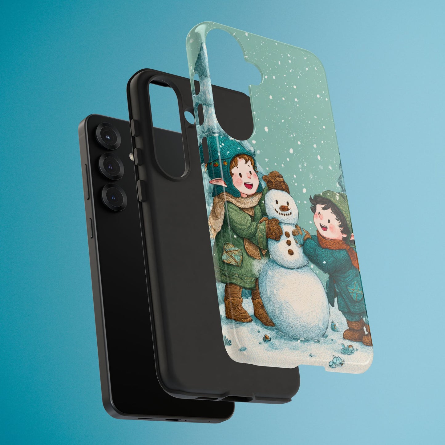 Elf Snowman Winter Phone Case Cute Holiday Cover for iPhone Samsung Pixel