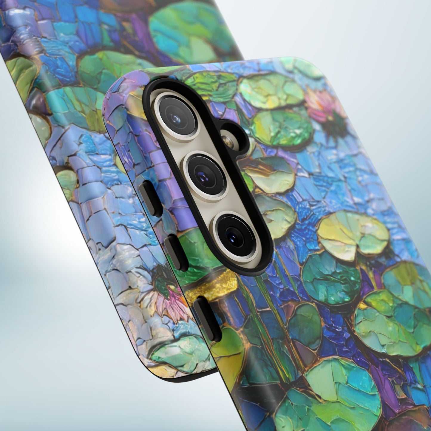 Lily Pad Phone Case, Impressionist Mosaic Botanical Cover, iPhone 15 16 17 Pro Air, Google Pixel 7 8 9 Pro, Samsung S23 S24 S25 S26 Ultra