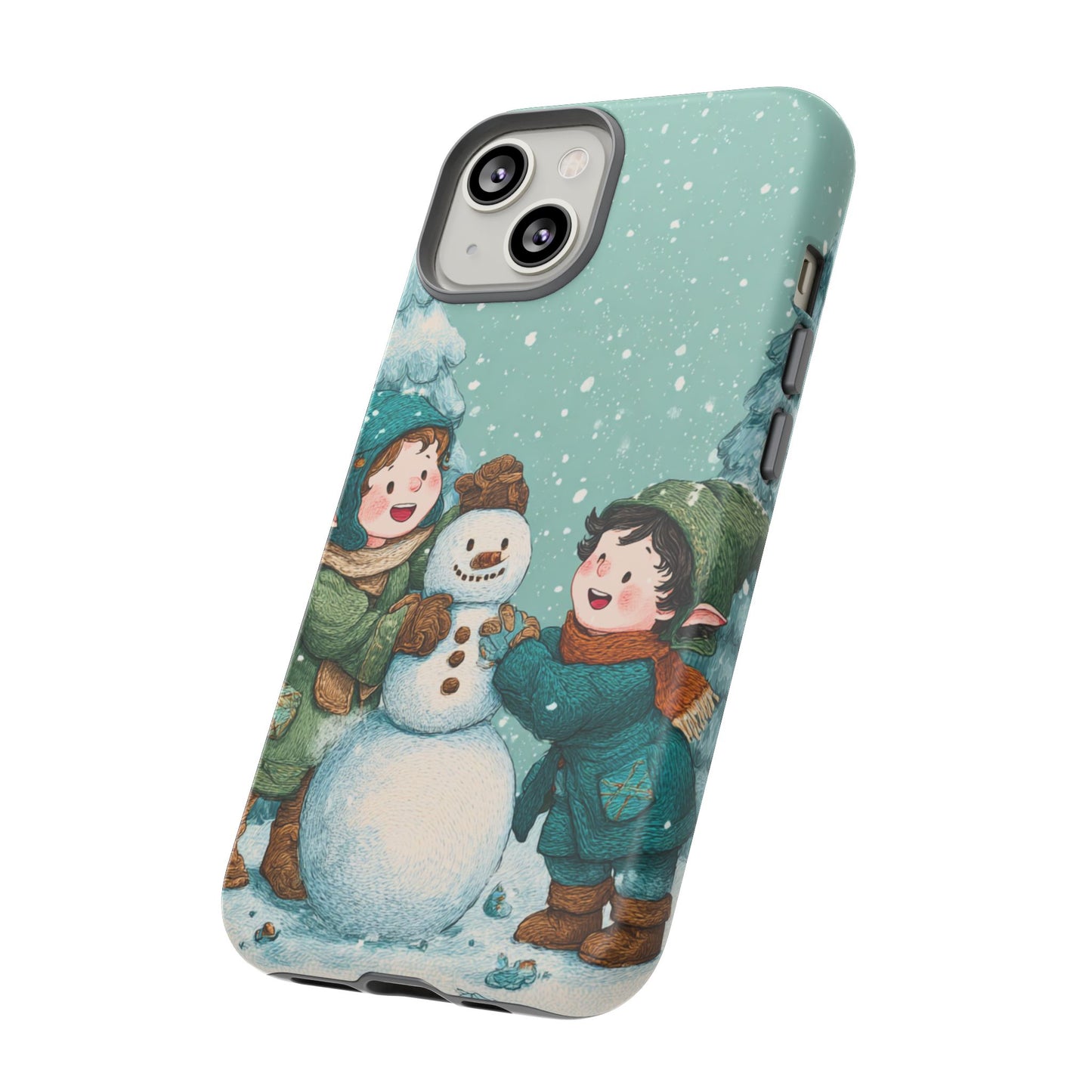 Elf Snowman Winter Phone Case Cute Holiday Cover for iPhone Samsung Pixel