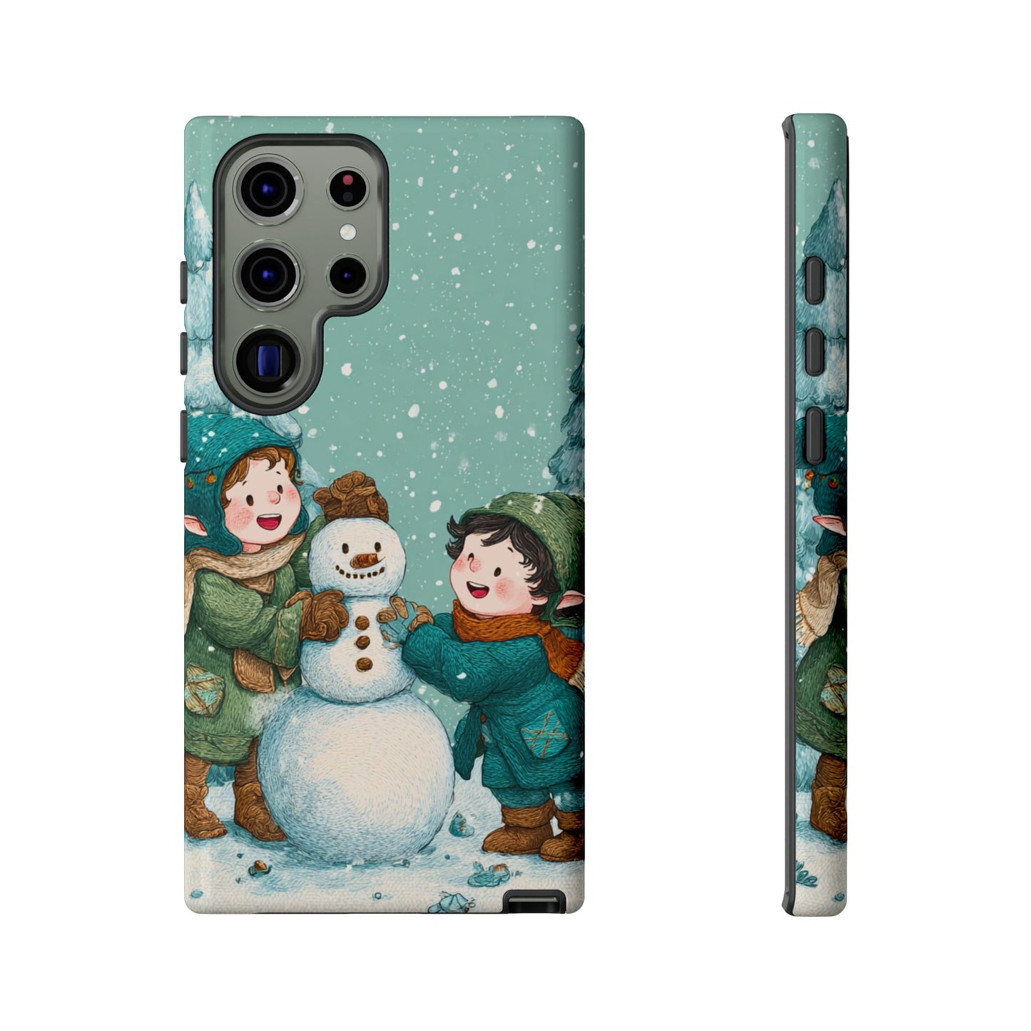 Elf Snowman Winter Phone Case Cute Holiday Cover for iPhone Samsung Pixel