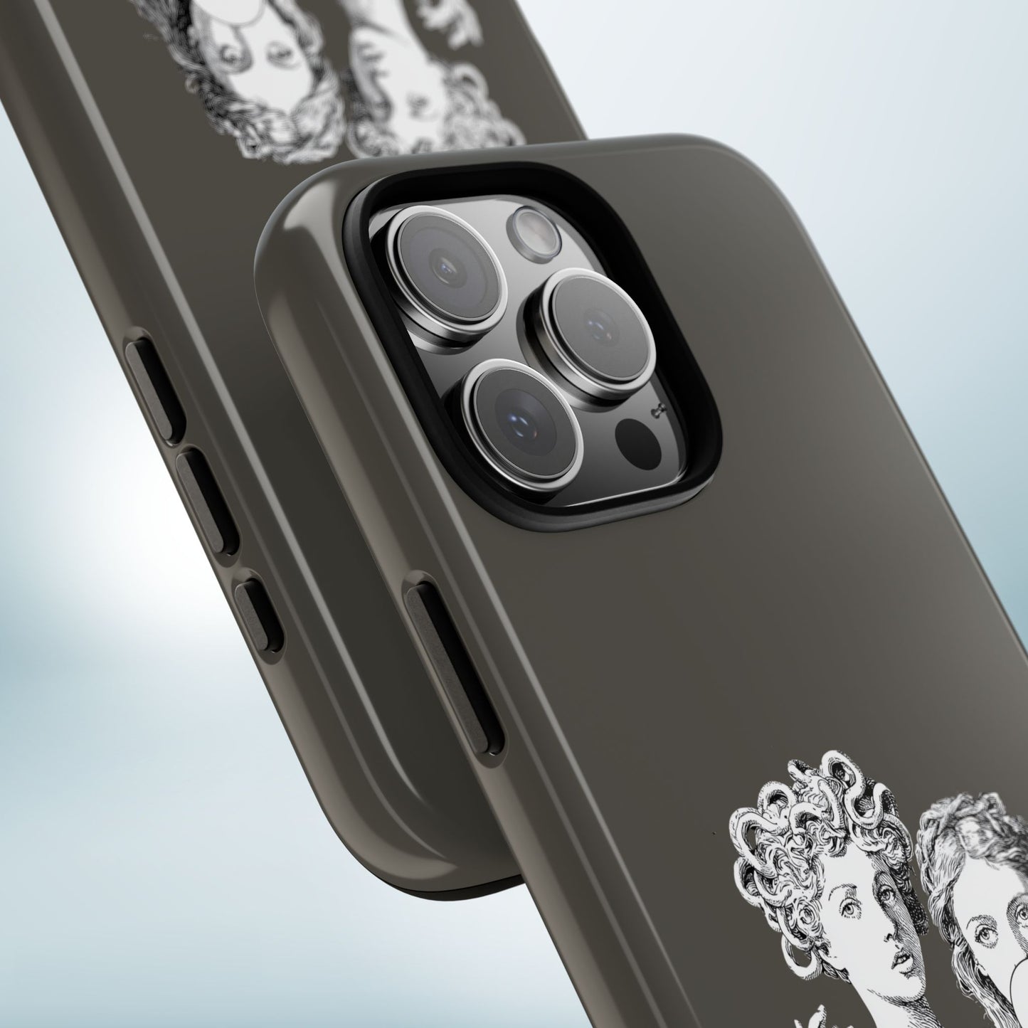 Athena and Medusa Phone Case, Greek Mythology Tough Cover, Gothic Art iPhone Samsung Pixel Case