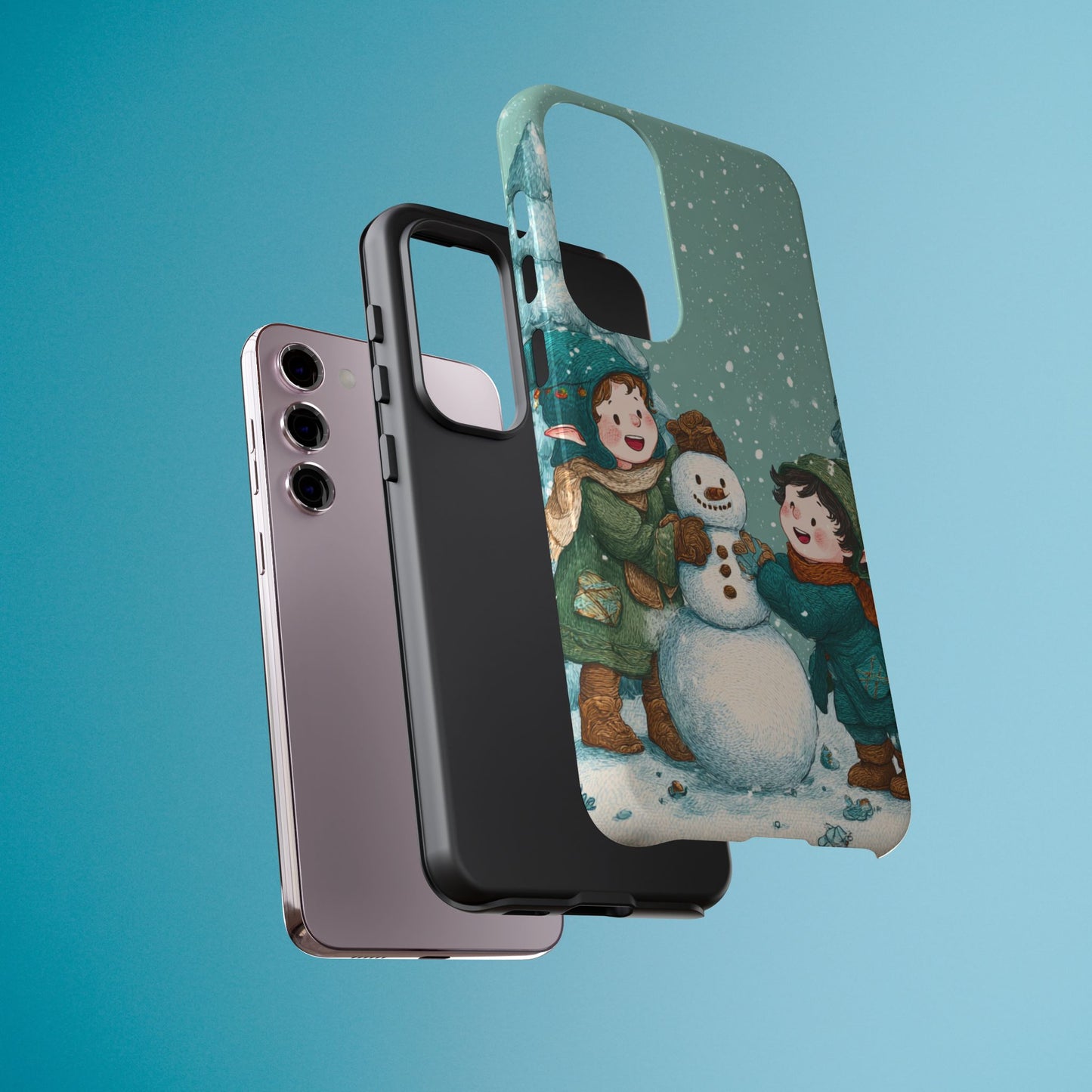 Elf Snowman Winter Phone Case Cute Holiday Cover for iPhone Samsung Pixel