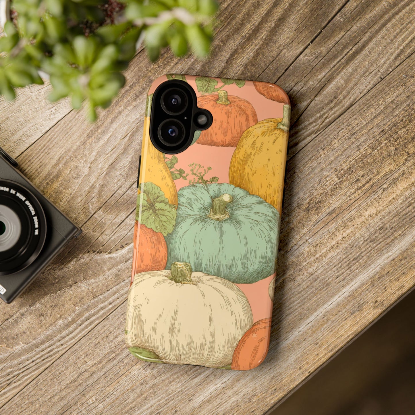 Pumpkin Patch Phone Case - Autumn Aesthetic iPhone Samsung Cover, Fall Halloween Pumpkin Design, Cozy Rustic Harvest Phone Accessory
