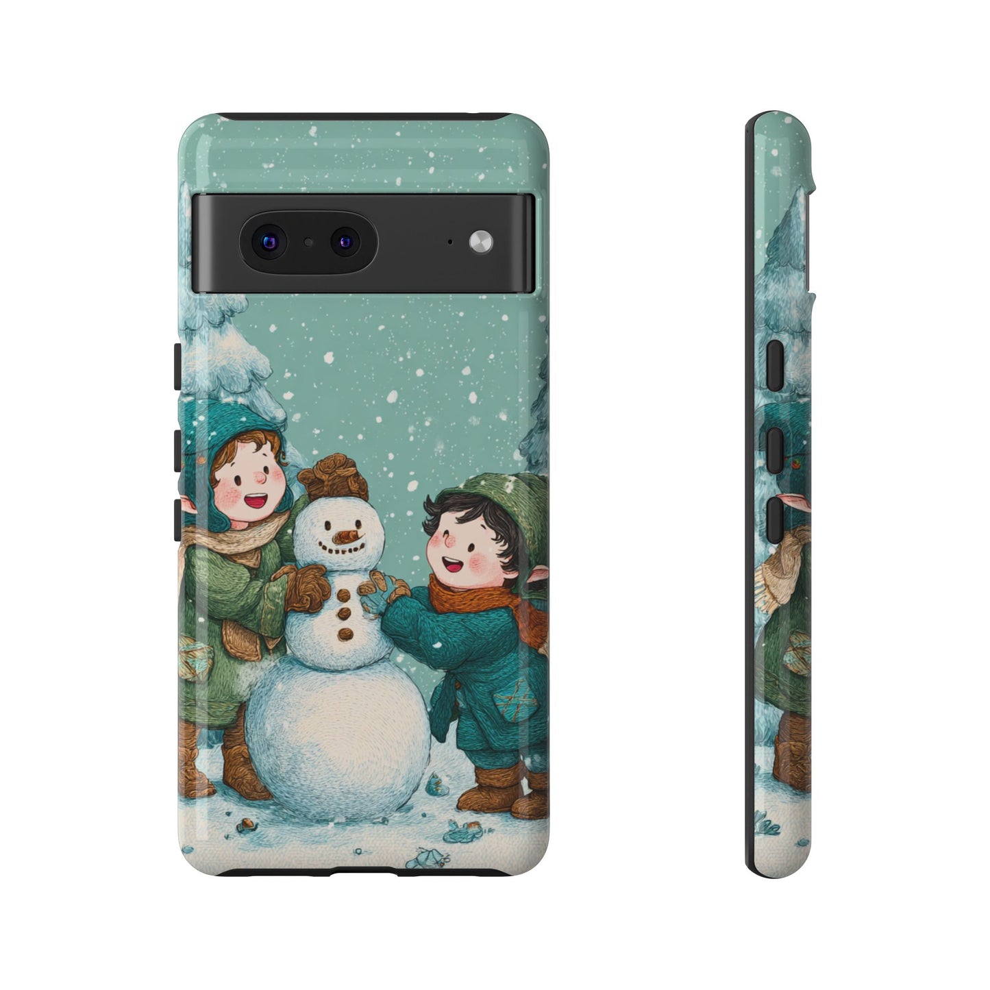 Elf Snowman Winter Phone Case Cute Holiday Cover for iPhone Samsung Pixel