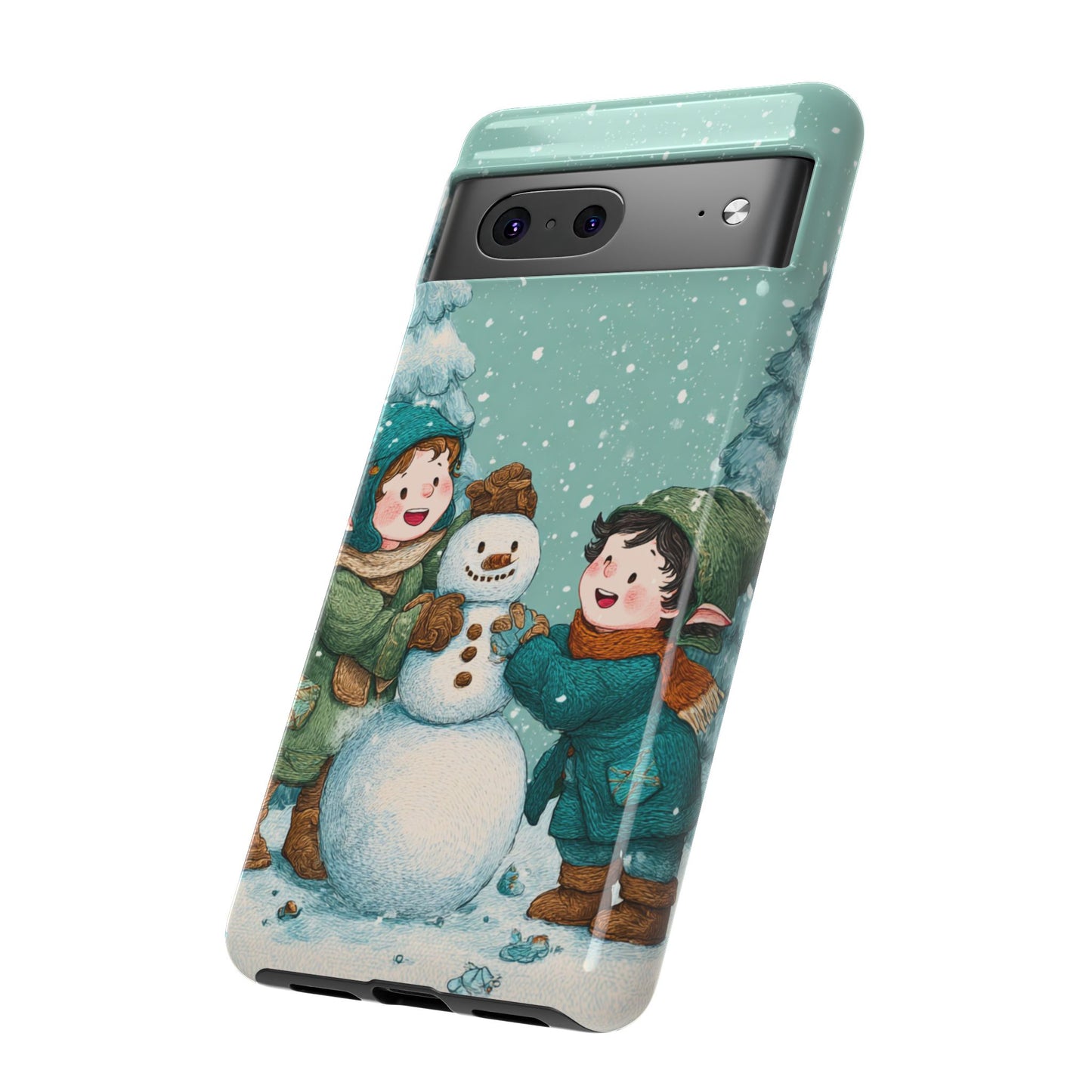 Elf Snowman Winter Phone Case Cute Holiday Cover for iPhone Samsung Pixel