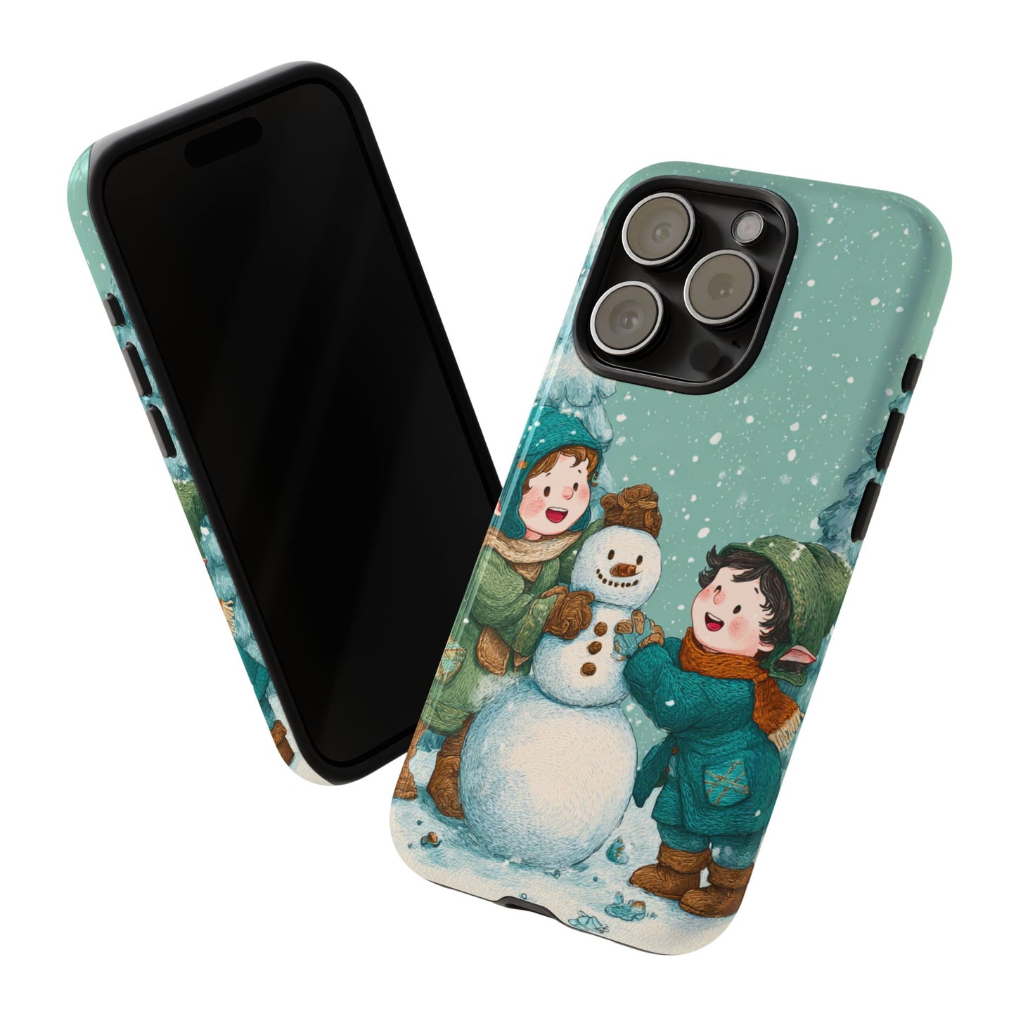 Elf Snowman Winter Phone Case Cute Holiday Cover for iPhone Samsung Pixel