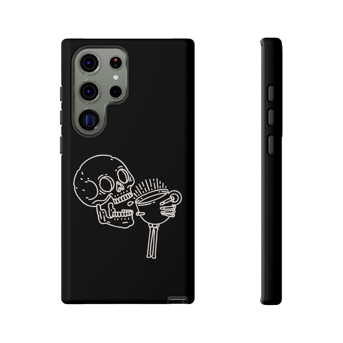 Skull Coffee Phone Case Gothic iPhone, Samsung,!Pixel
