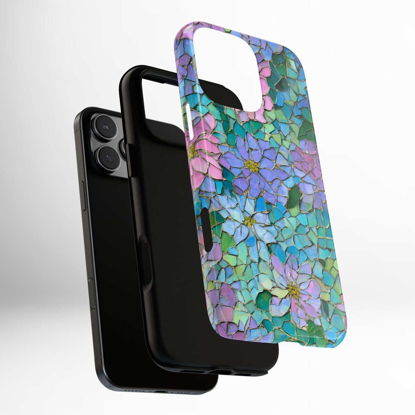 Mosaic Floral Phone Case, iPhone 17 Air Case, Pixel 9 Pro XL Cover, Samsung Galaxy 25 Plus Ultra Tough Case