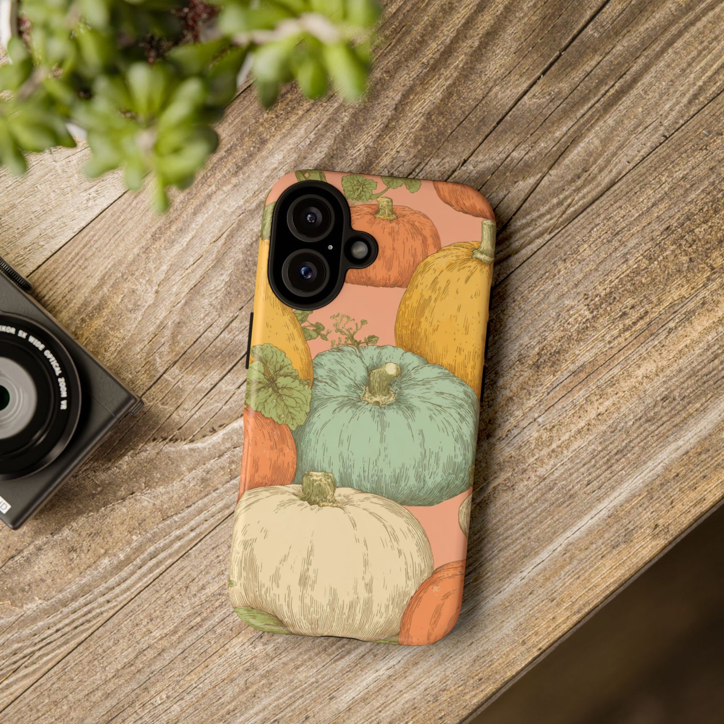 Pumpkin Patch Phone Case - Autumn Aesthetic iPhone Samsung Cover, Fall Halloween Pumpkin Design, Cozy Rustic Harvest Phone Accessory