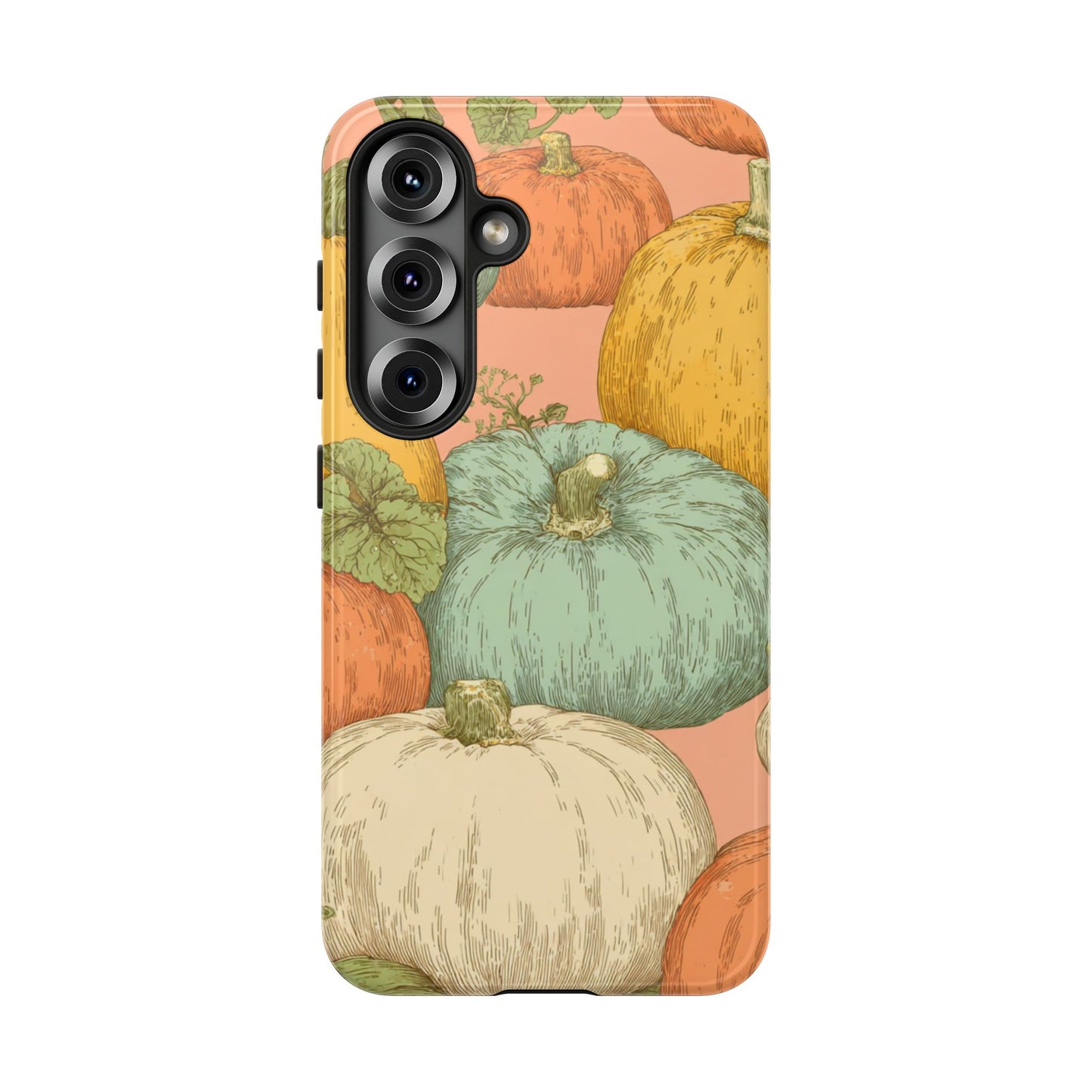 Pumpkin Patch Phone Case - Autumn Aesthetic iPhone Samsung Cover, Fall Halloween Pumpkin Design, Cozy Rustic Harvest Phone Accessory