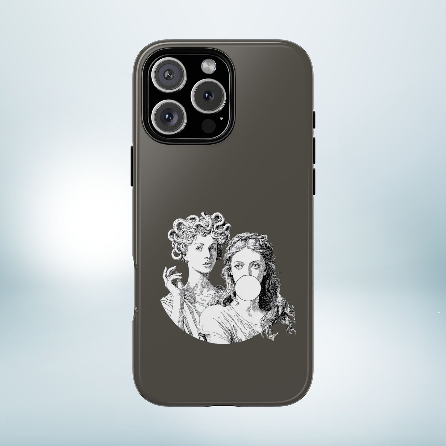Athena and Medusa Phone Case, Greek Mythology Tough Cover, Gothic Art iPhone Samsung Pixel Case