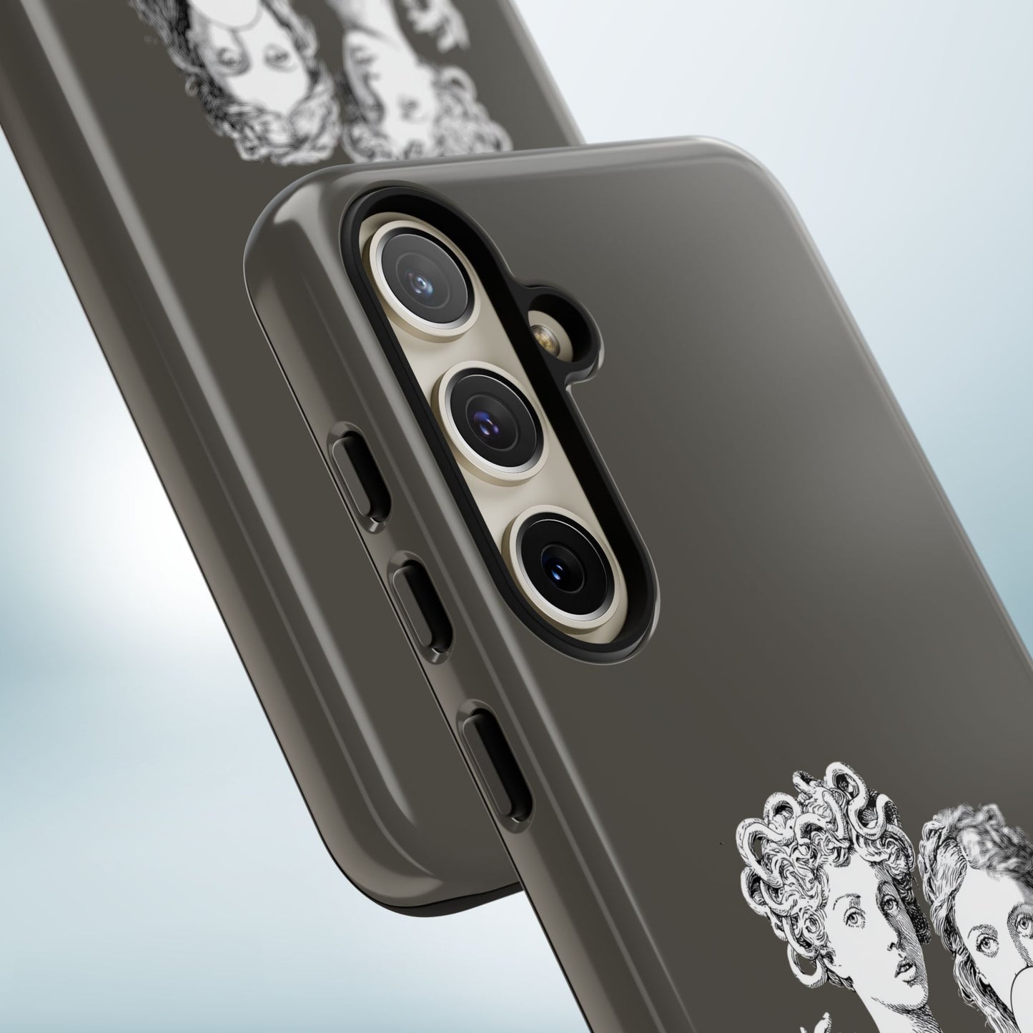 Athena and Medusa Phone Case, Greek Mythology Tough Cover, Gothic Art iPhone Samsung Pixel Case