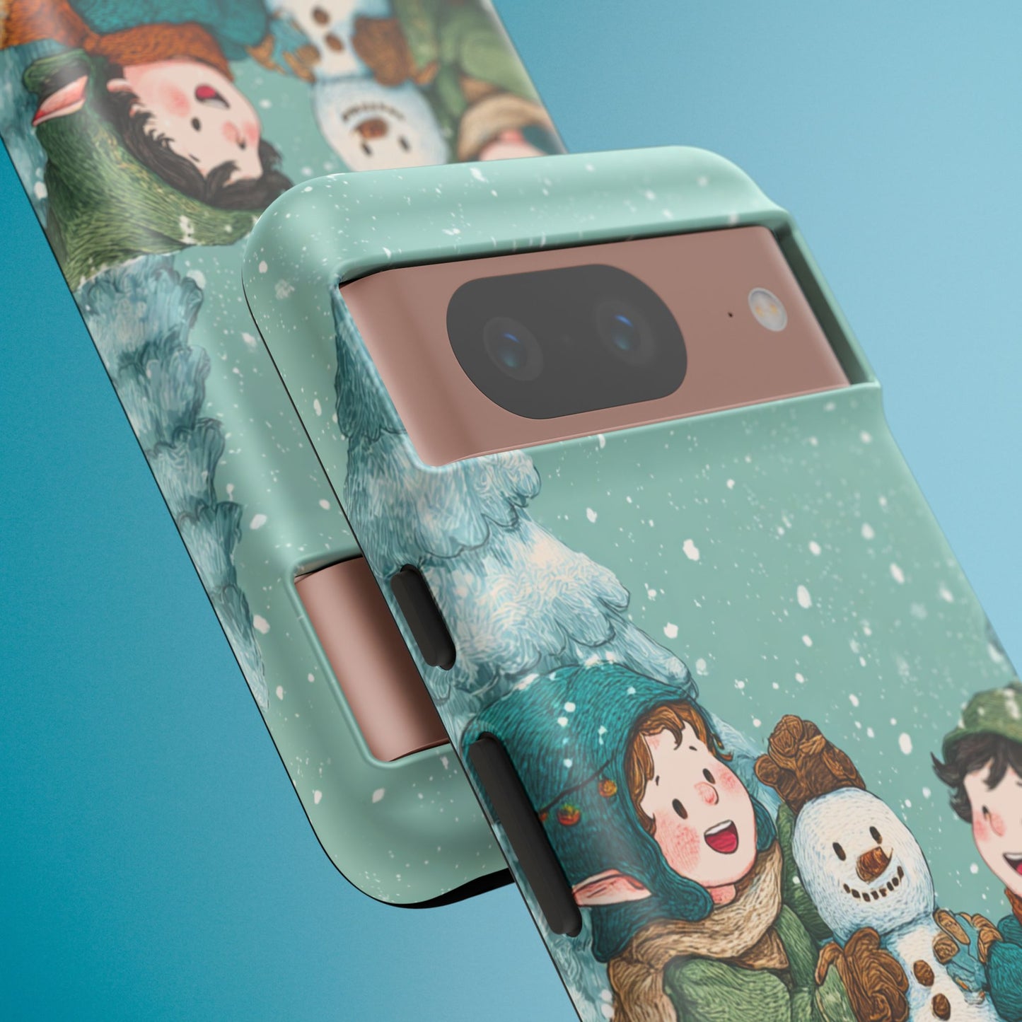 Elf Snowman Winter Phone Case Cute Holiday Cover for iPhone Samsung Pixel