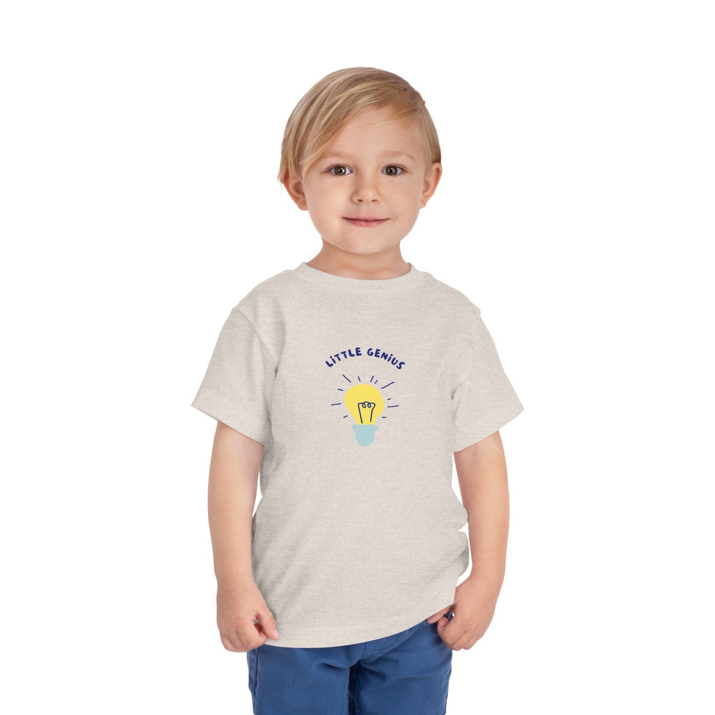 Little Genius Toddler Shirt - Lightbulb Graphic Cotton Tee (2T-5T)