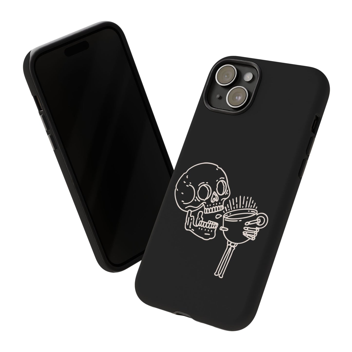 Skull Coffee Phone Case Gothic iPhone, Samsung,!Pixel