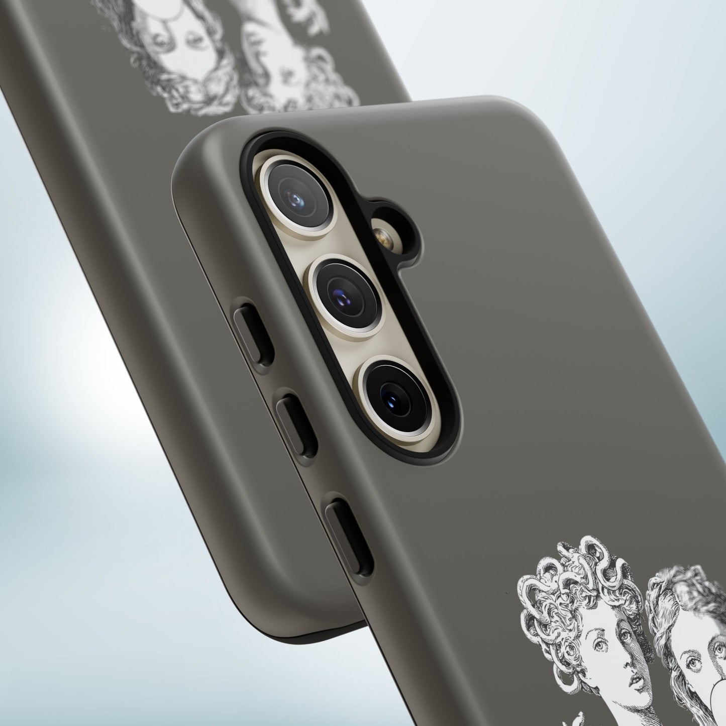 Athena and Medusa Phone Case, Greek Mythology Tough Cover, Gothic Art iPhone Samsung Pixel Case