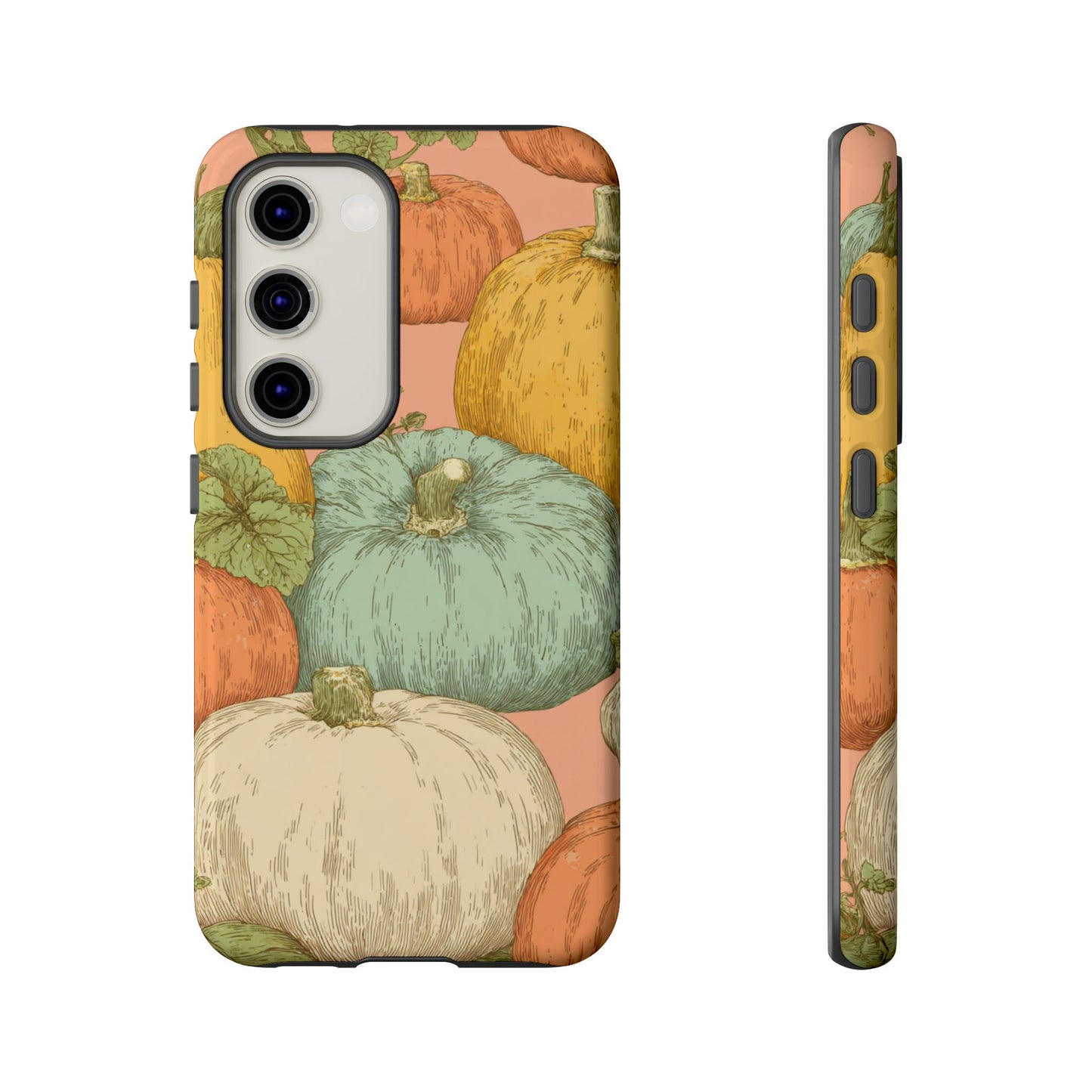 Pumpkin Patch Phone Case - Autumn Aesthetic iPhone Samsung Cover, Fall Halloween Pumpkin Design, Cozy Rustic Harvest Phone Accessory