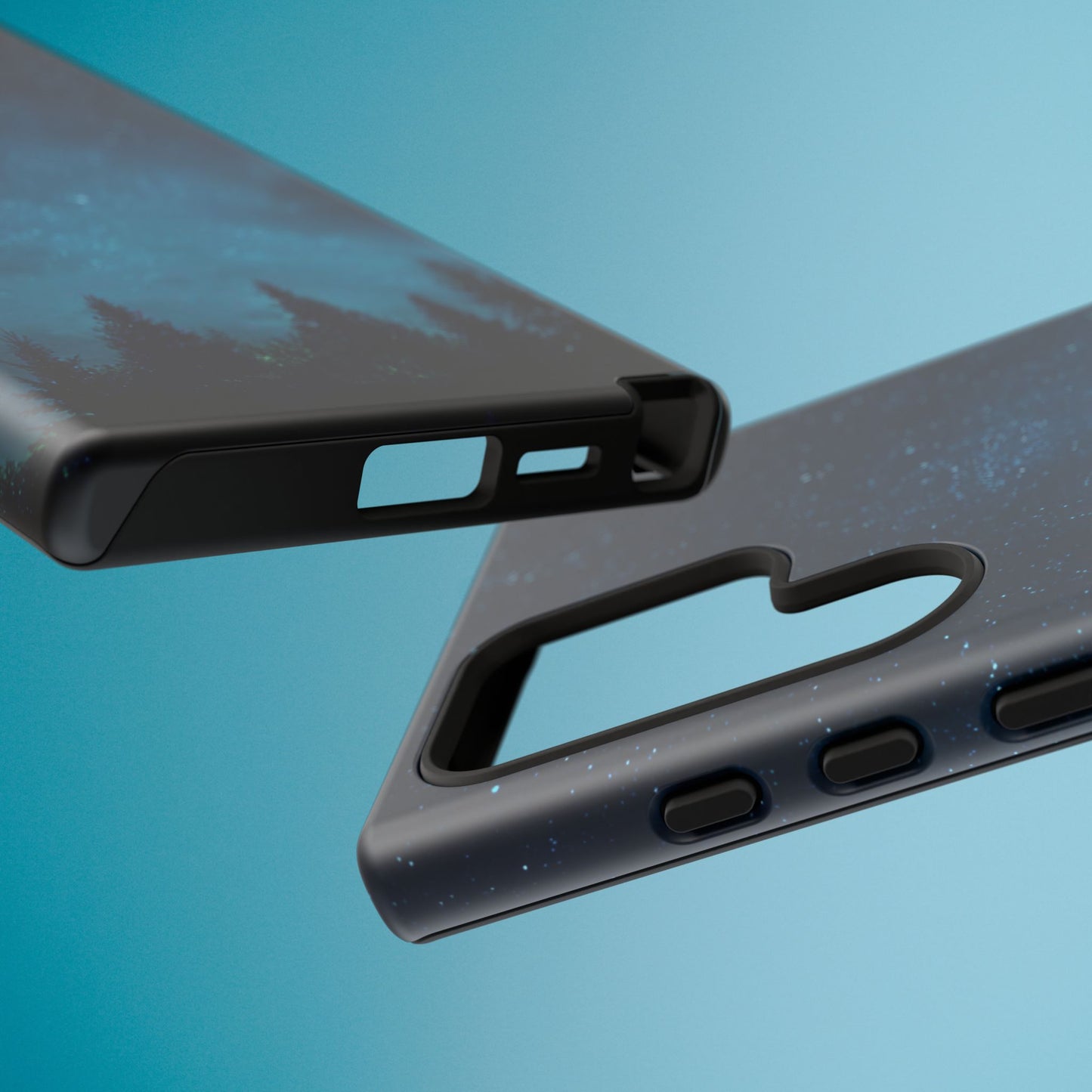 Dark Starry Night Phone Case - Winter Theme Phone Cover for iPhone, Pixel and Samsung Galaxy Models