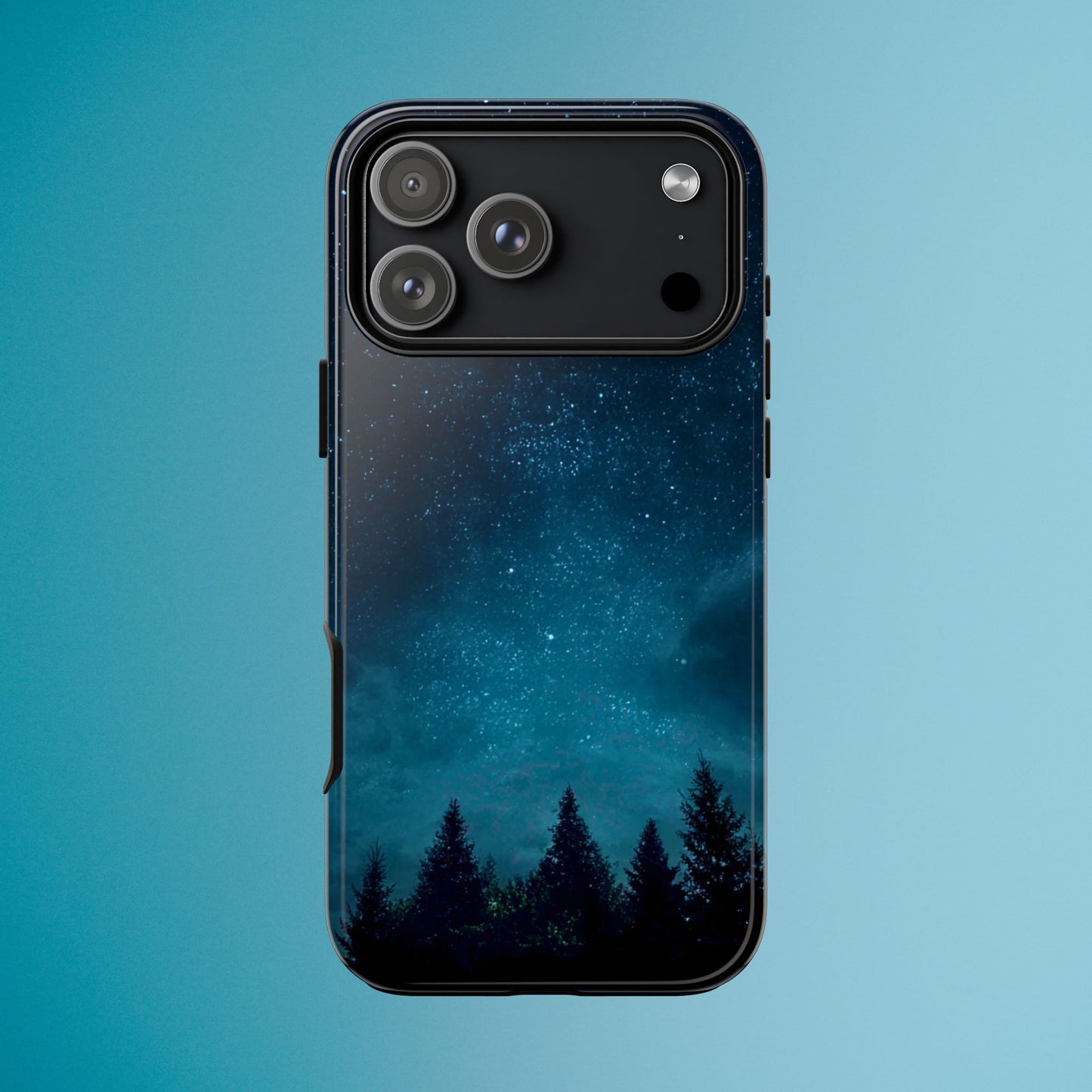 Dark Starry Night Phone Case - Winter Theme Phone Cover for iPhone, Pixel and Samsung Galaxy Models