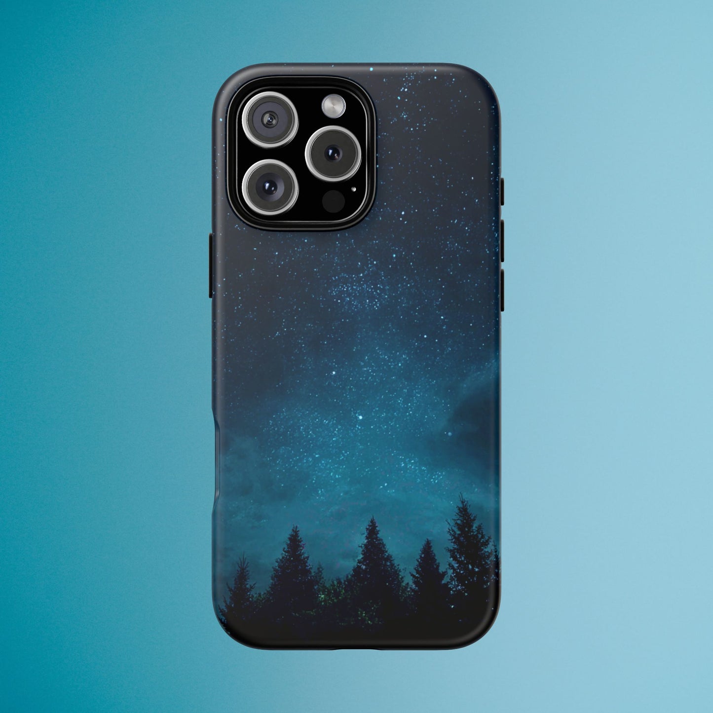 Dark Starry Night Phone Case - Winter Theme Phone Cover for iPhone, Pixel and Samsung Galaxy Models