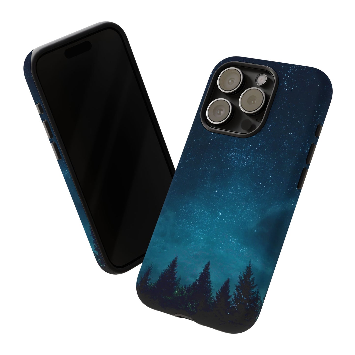 Dark Starry Night Phone Case - Winter Theme Phone Cover for iPhone, Pixel and Samsung Galaxy Models