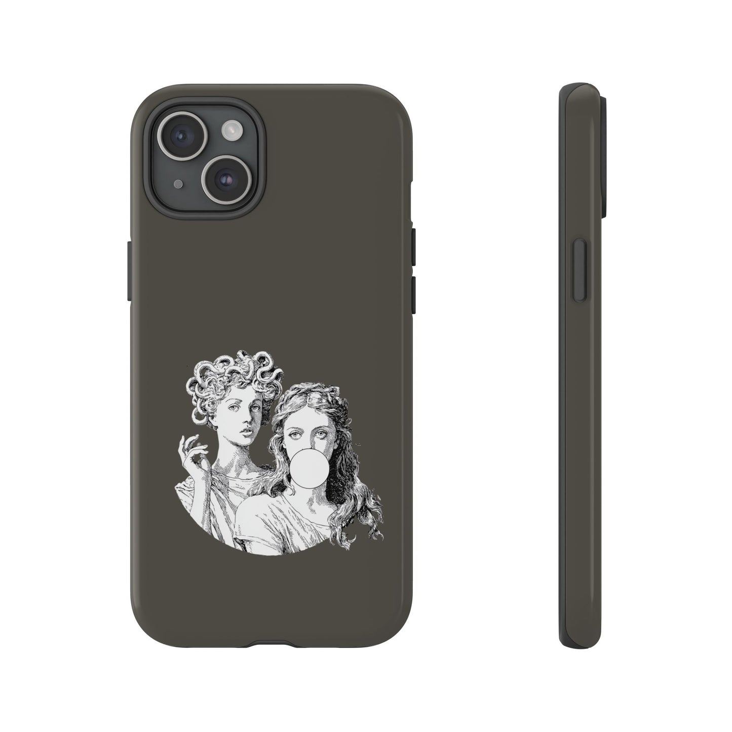 Athena and Medusa Phone Case, Greek Mythology Tough Cover, Gothic Art iPhone Samsung Pixel Case