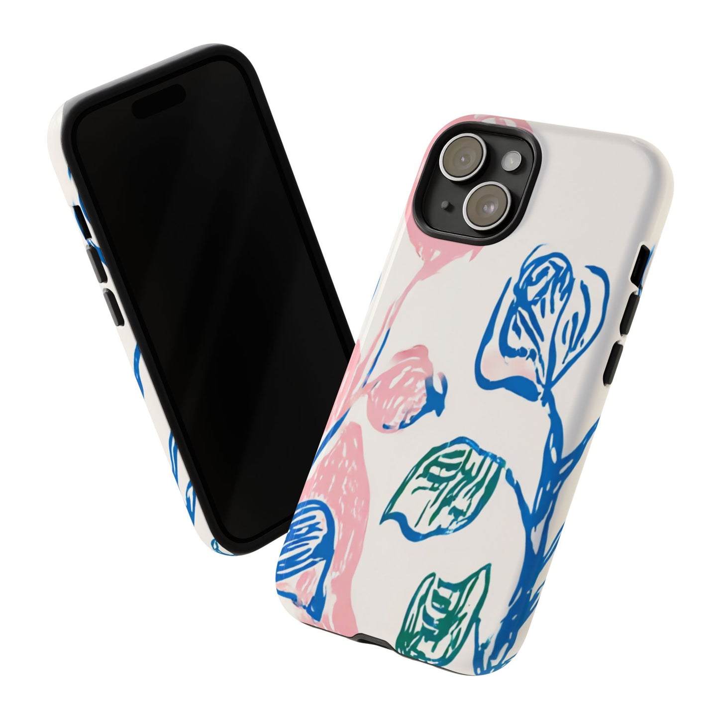 Floral Abstract Case - Artistic Phone Cover iPhone 14-17 Pro Air