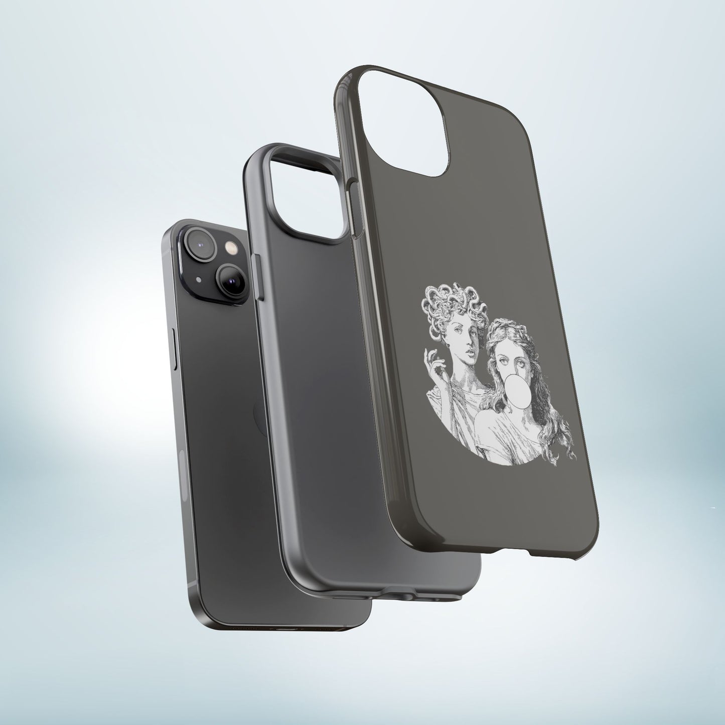 Athena and Medusa Phone Case, Greek Mythology Tough Cover, Gothic Art iPhone Samsung Pixel Case