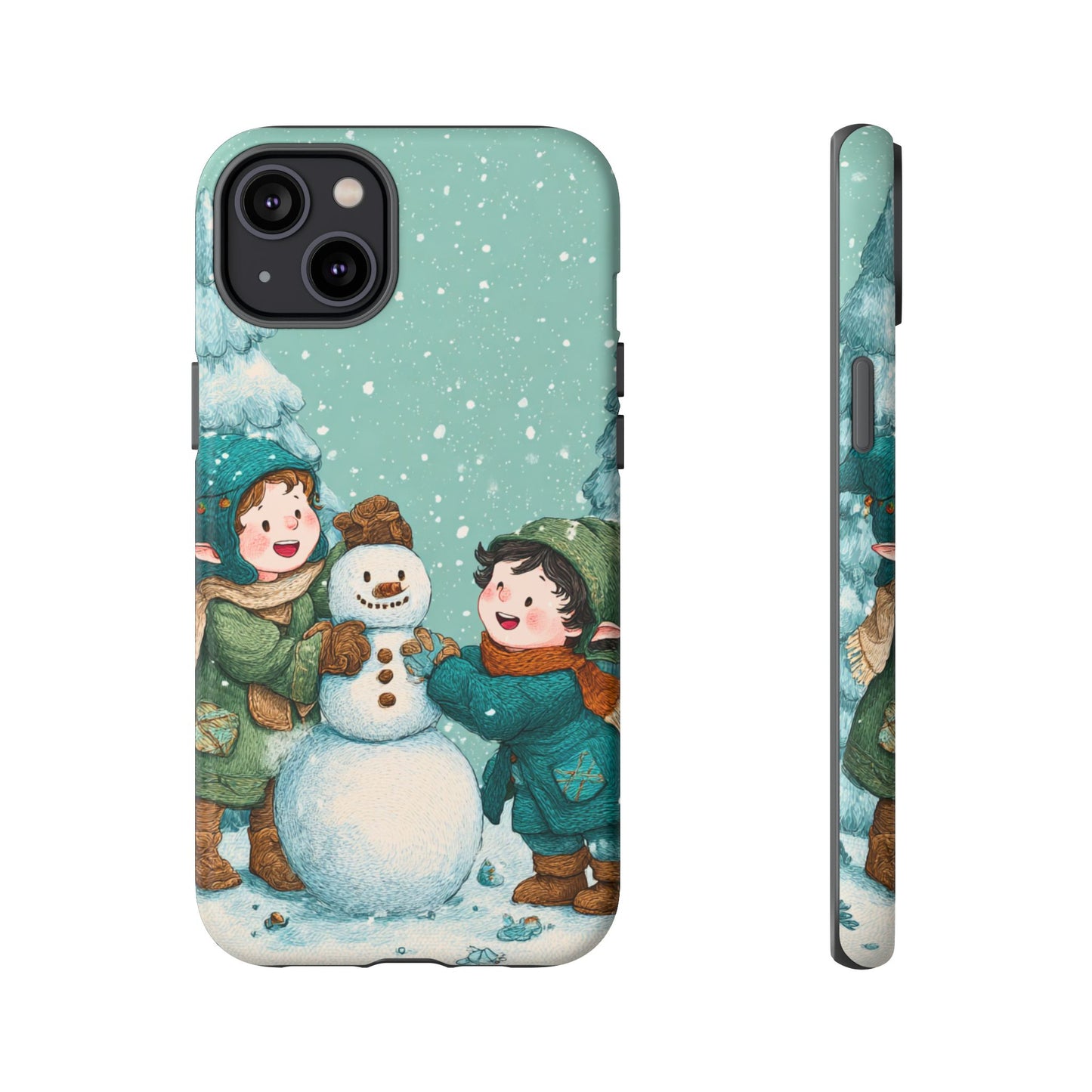 Elf Snowman Winter Phone Case Cute Holiday Cover for iPhone Samsung Pixel