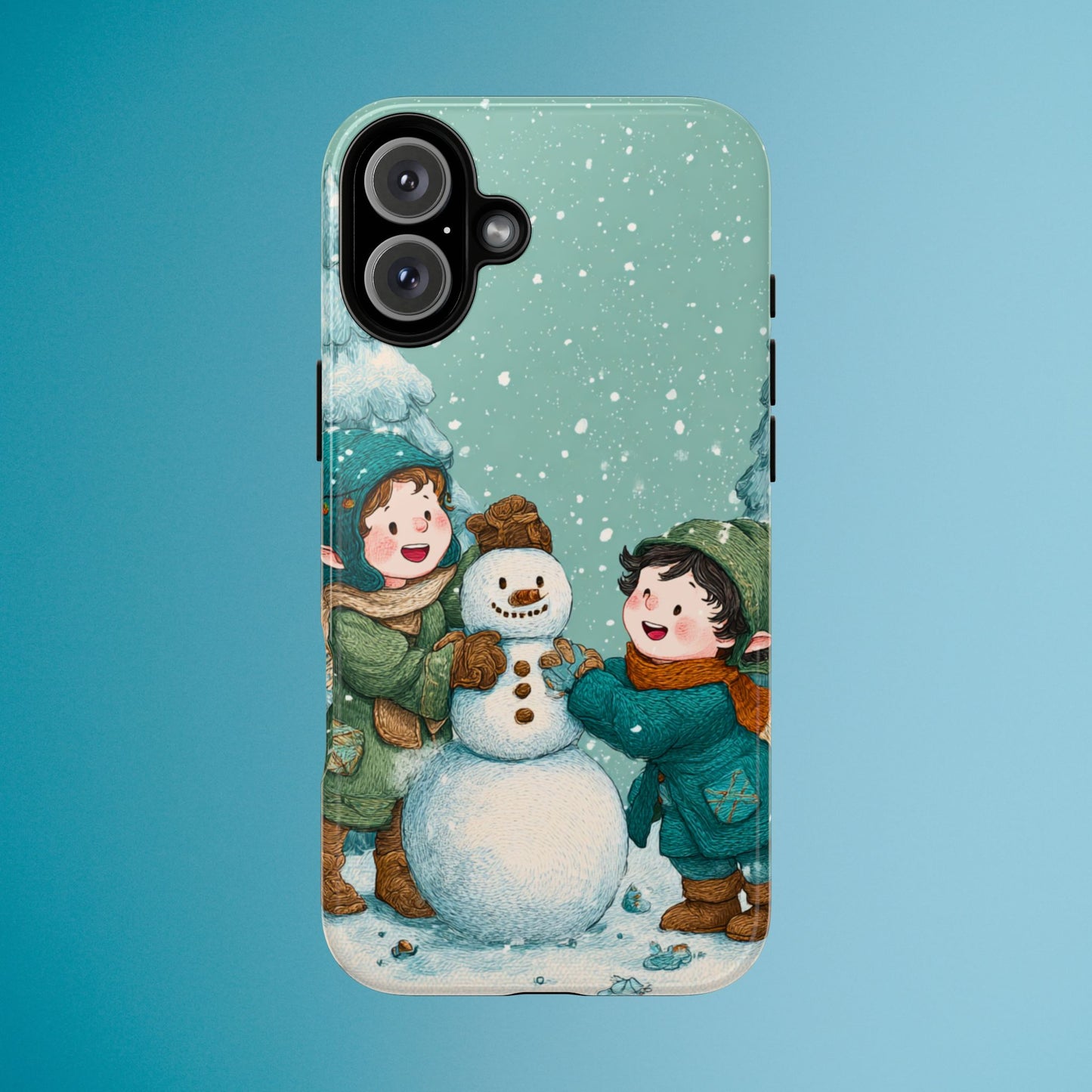 Elf Snowman Winter Phone Case Cute Holiday Cover for iPhone Samsung Pixel