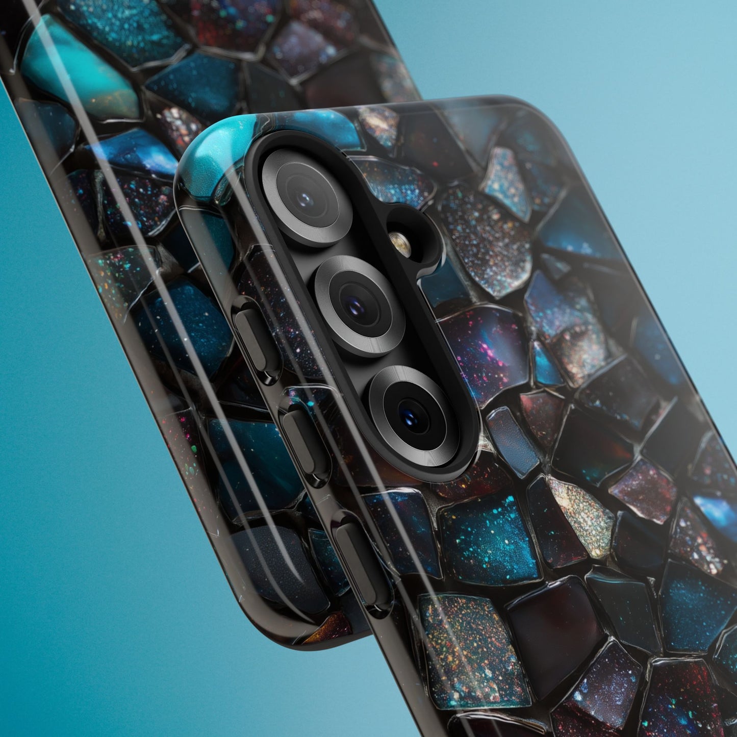 Gemstone Mosaic Phone Case, Crystal Stone Aesthetic Cover, Tough Protective Case for iPhone, Samsung, Pixel