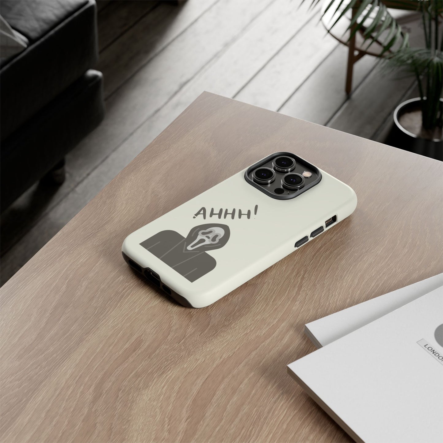 Ghostface Phone Case: Horror Movie Parody iPhone Samsung Pixel Cover