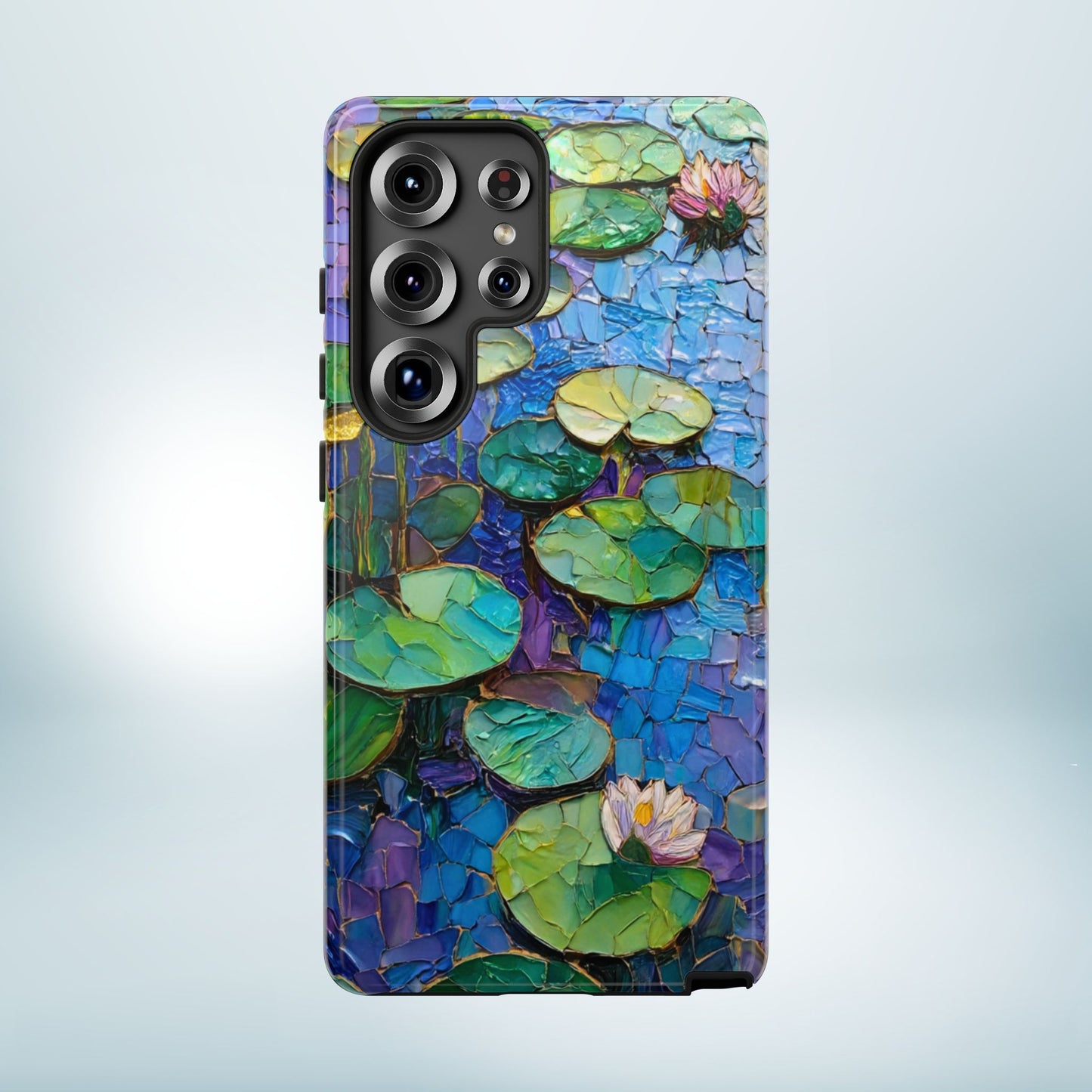 Lily Pad Phone Case, Impressionist Mosaic Botanical Cover, iPhone 15 16 17 Pro Air, Google Pixel 7 8 9 Pro, Samsung S23 S24 S25 S26 Ultra