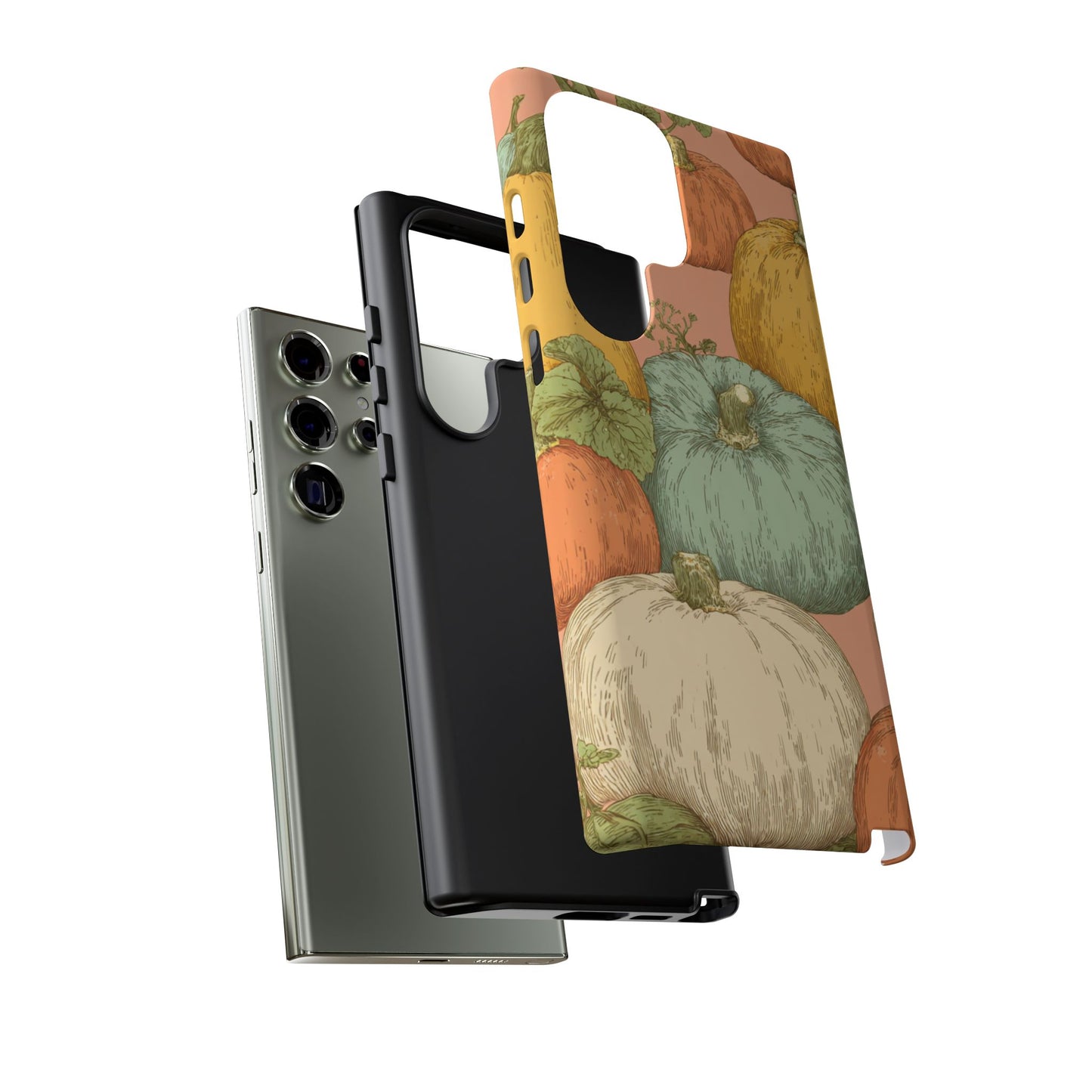 Pumpkin Patch Phone Case - Autumn Aesthetic iPhone Samsung Cover, Fall Halloween Pumpkin Design, Cozy Rustic Harvest Phone Accessory