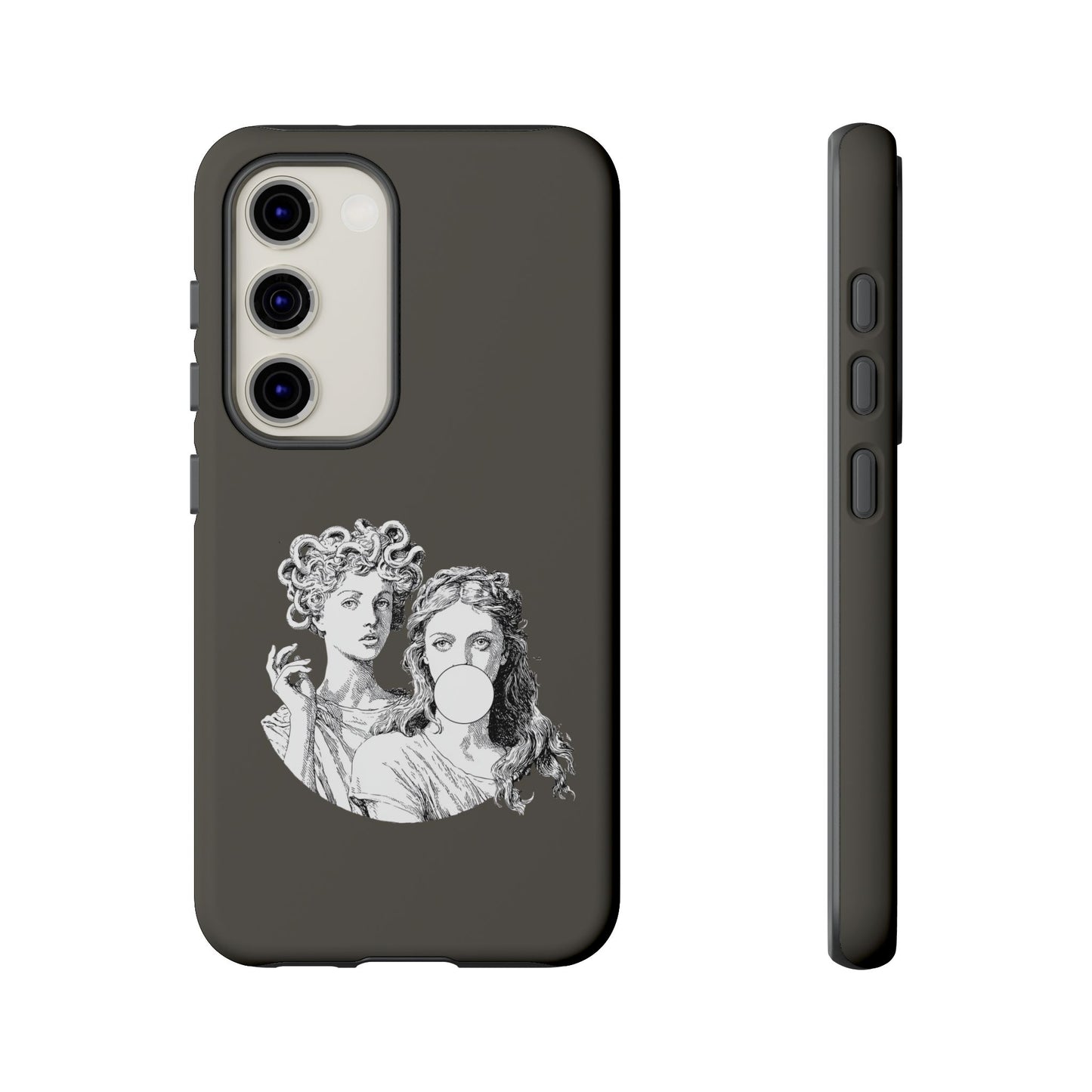 Athena and Medusa Phone Case, Greek Mythology Tough Cover, Gothic Art iPhone Samsung Pixel Case