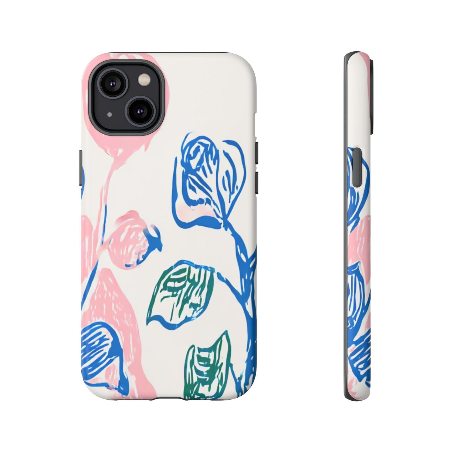 Floral Abstract Case - Artistic Phone Cover iPhone 14-17 Pro Air