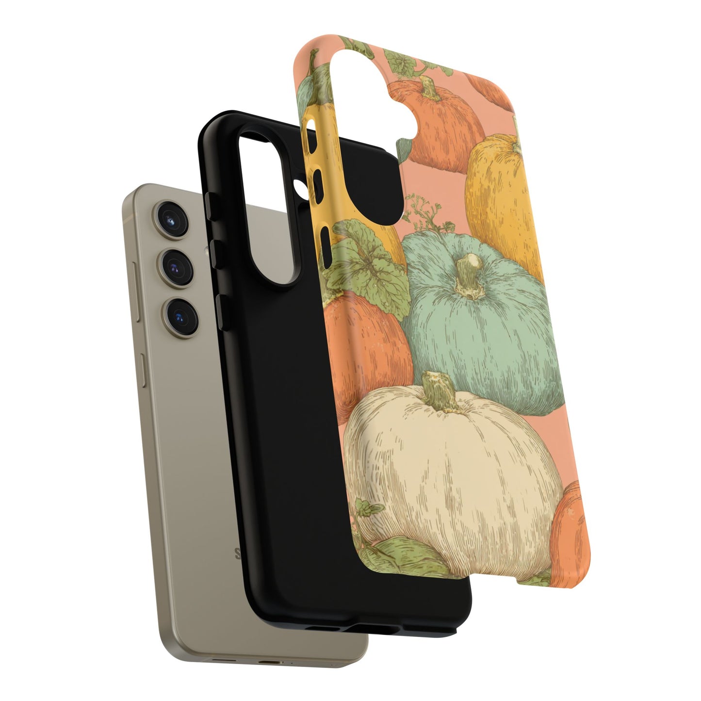 Pumpkin Patch Phone Case - Autumn Aesthetic iPhone Samsung Cover, Fall Halloween Pumpkin Design, Cozy Rustic Harvest Phone Accessory