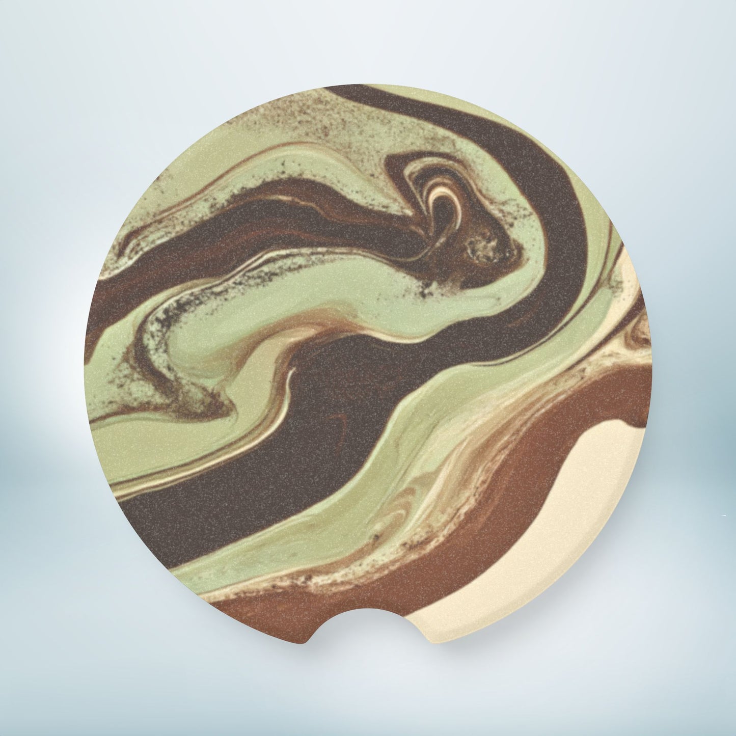 Stone Car Coaster, Marbled Earth Design, Modern Car Accessory, New Car Gift, Cup Holder, Soapstone Drink Holder, Vehicle Coaster Set