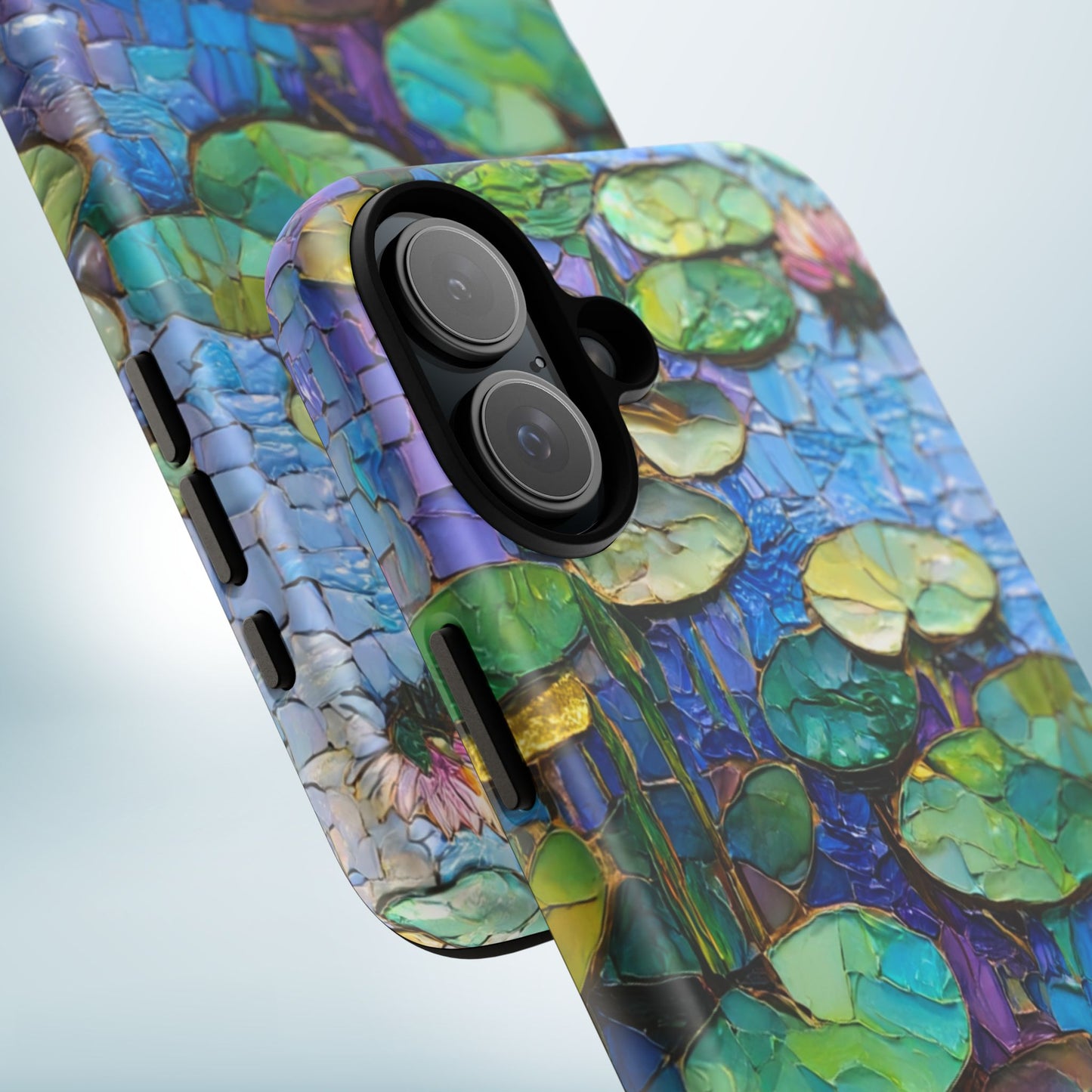 Lily Pad Phone Case, Impressionist Mosaic Botanical Cover, iPhone 15 16 17 Pro Air, Google Pixel 7 8 9 Pro, Samsung S23 S24 S25 S26 Ultra