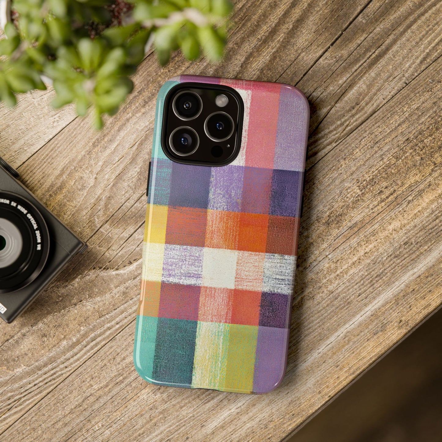 Colorful Plaid Phone Case - iPhone, Galaxy and Pixel Models