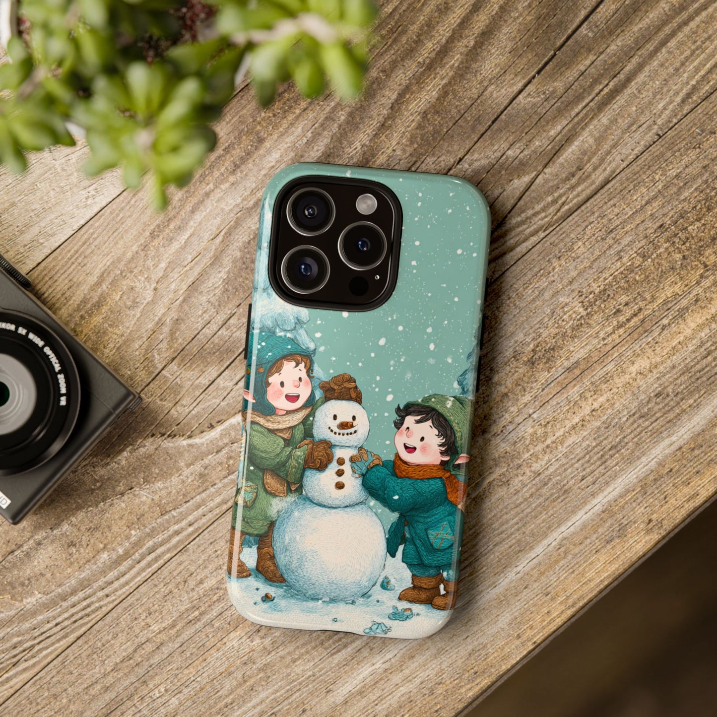 Elf Snowman Winter Phone Case Cute Holiday Cover for iPhone Samsung Pixel