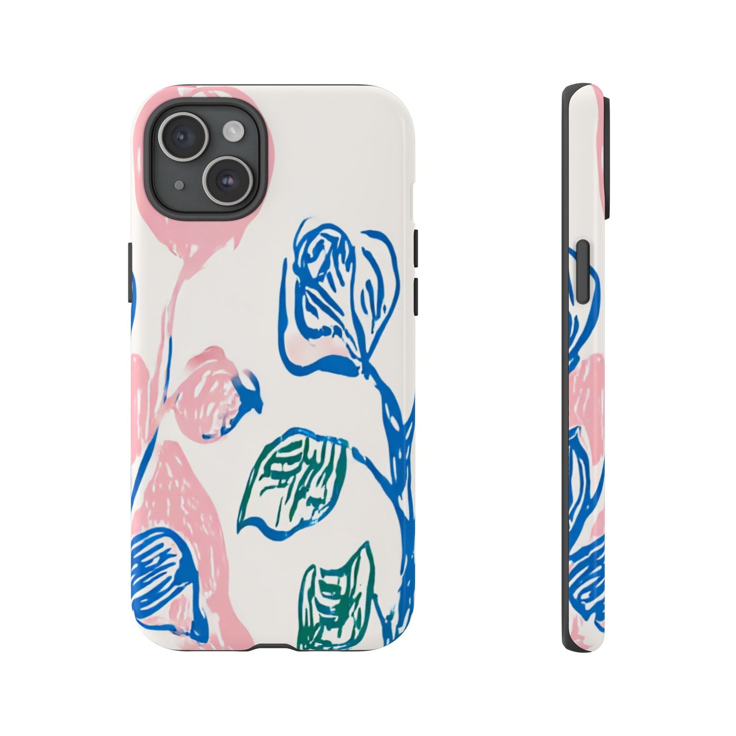 Floral Abstract Case - Artistic Phone Cover iPhone 14-17 Pro Air