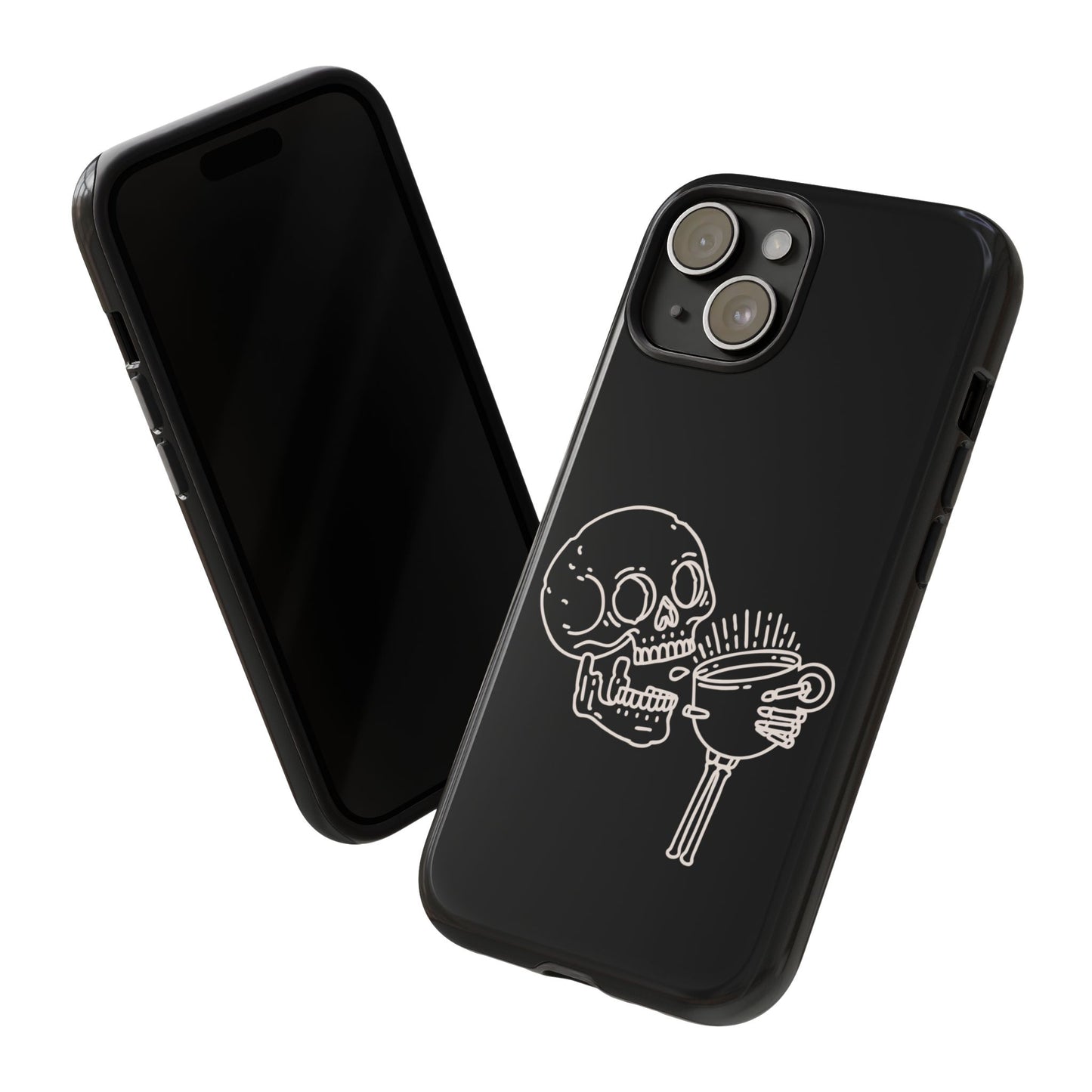 Skull Coffee Phone Case Gothic iPhone, Samsung,!Pixel