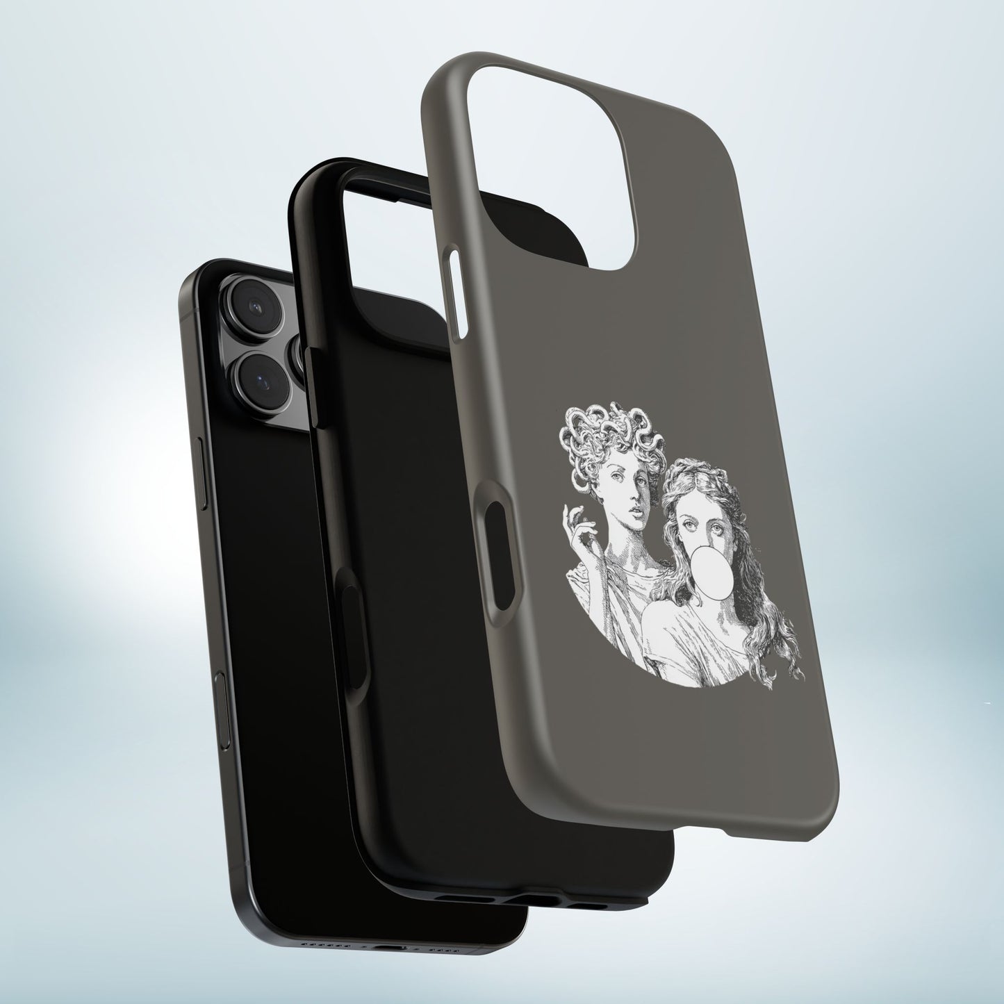 Athena and Medusa Phone Case, Greek Mythology Tough Cover, Gothic Art iPhone Samsung Pixel Case